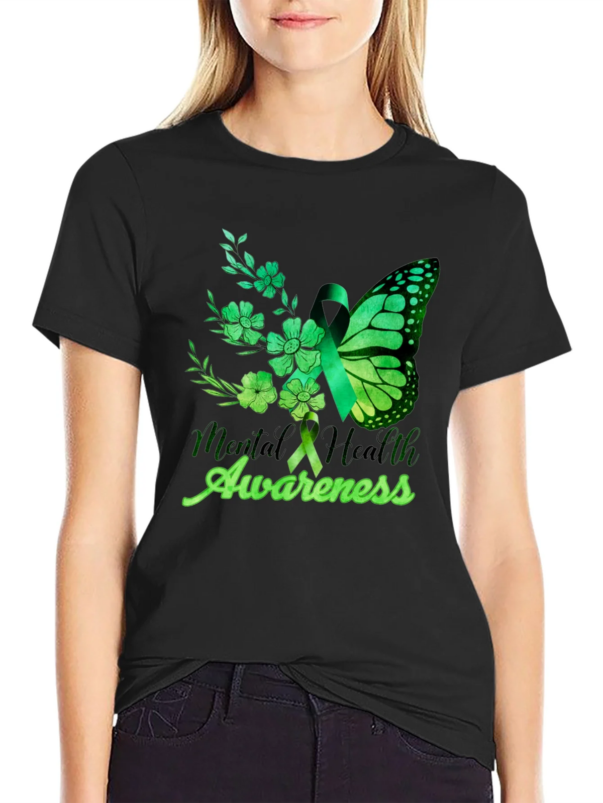 Mental Health Awareness Butterfly T-Shirt product image 5