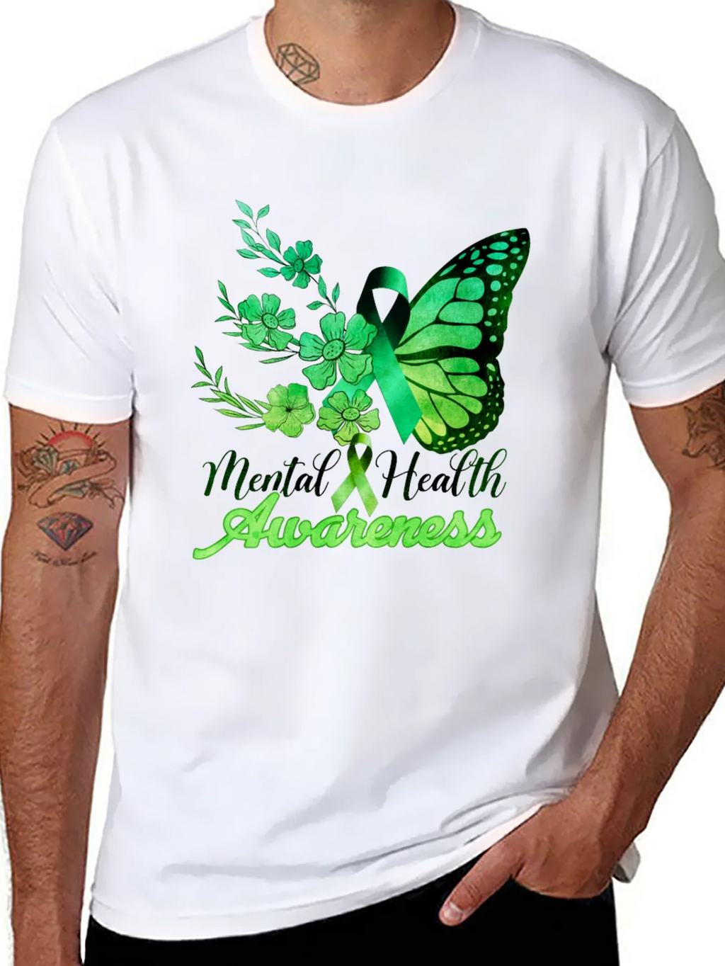 Mental Health Awareness Butterfly T-Shirt product image 10
