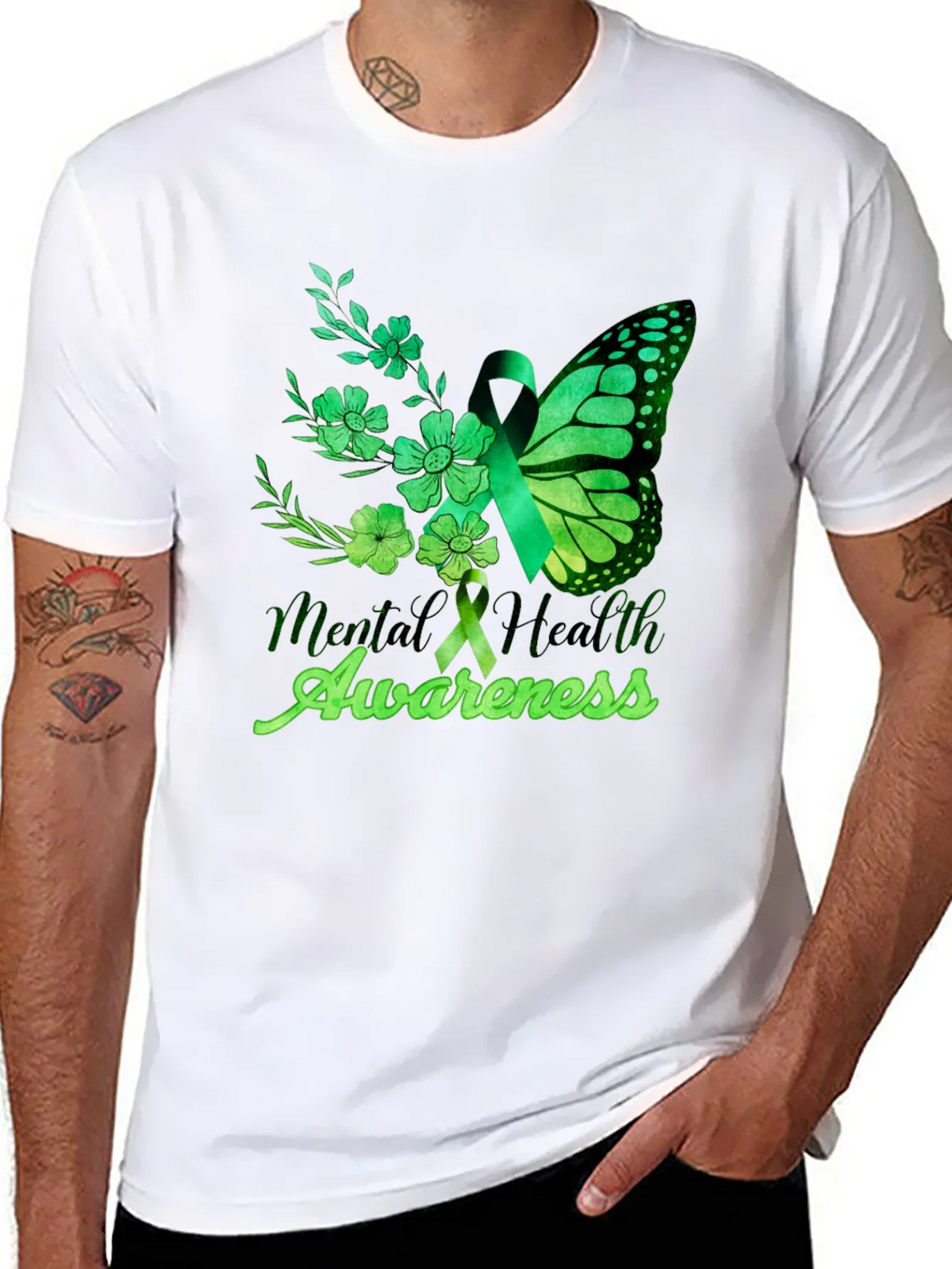 Mental Health Awareness Butterfly T-Shirt product image 10