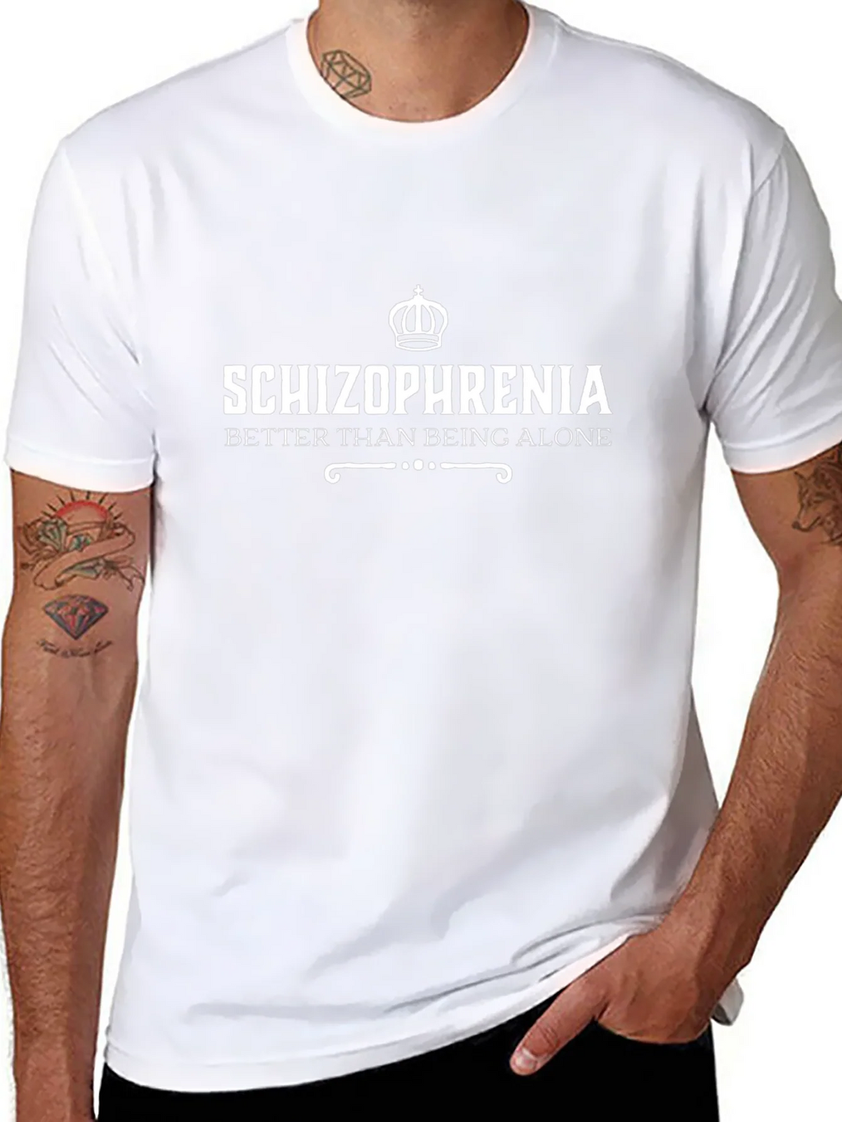 Schizophrenia Graphic T-Shirt - Better Than Being Alone product image 10
