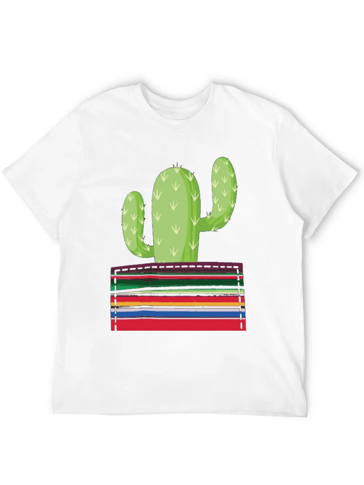 Cactus Serape Pocket Graphic T-Shirt product image 3