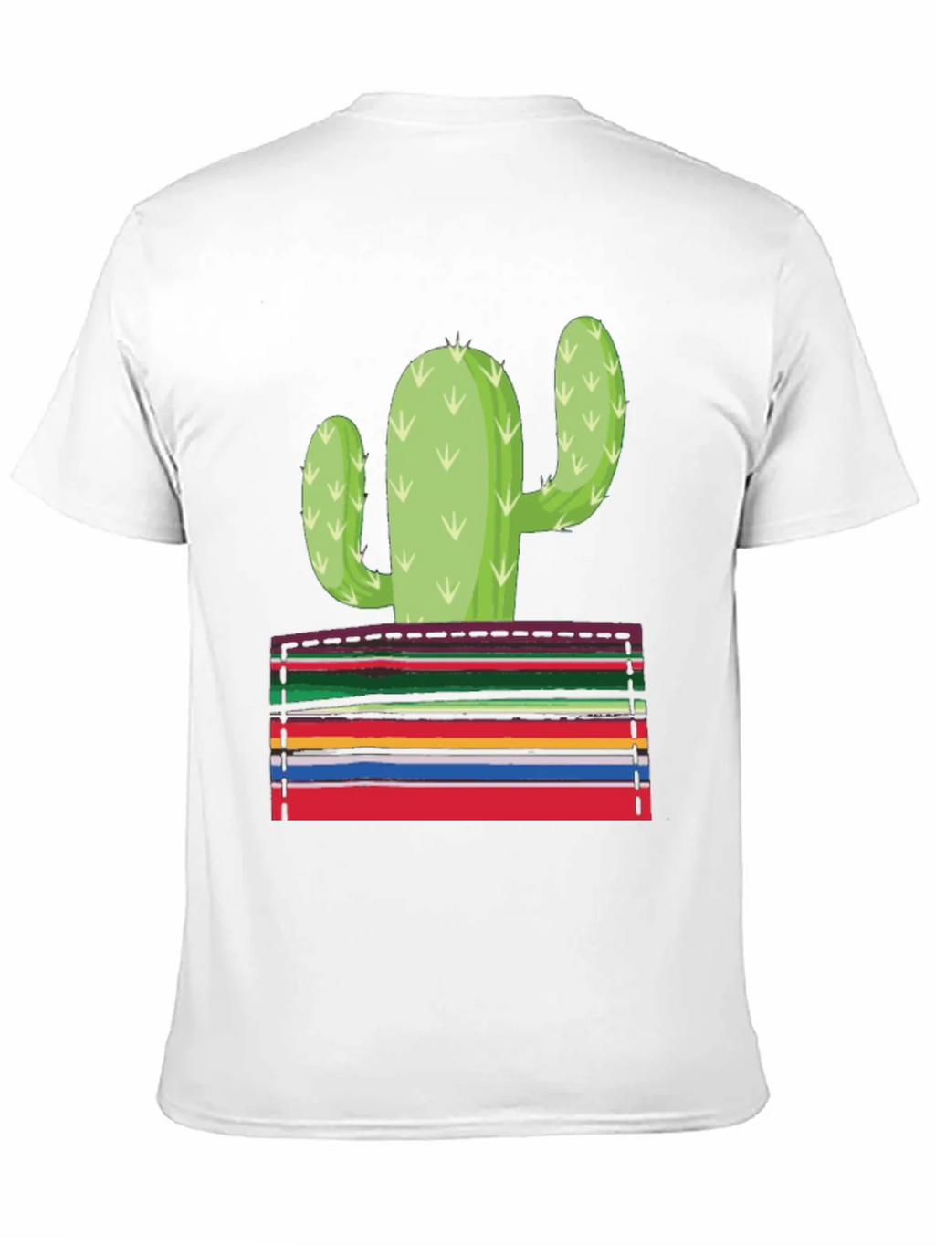 Cactus Serape Pocket Graphic T-Shirt product image 2
