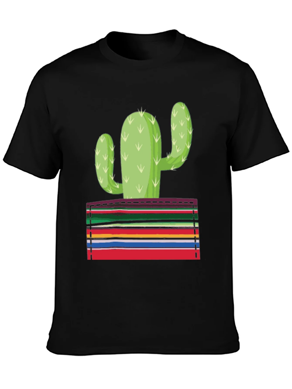 Cactus Serape Pocket Graphic T-Shirt product image 6