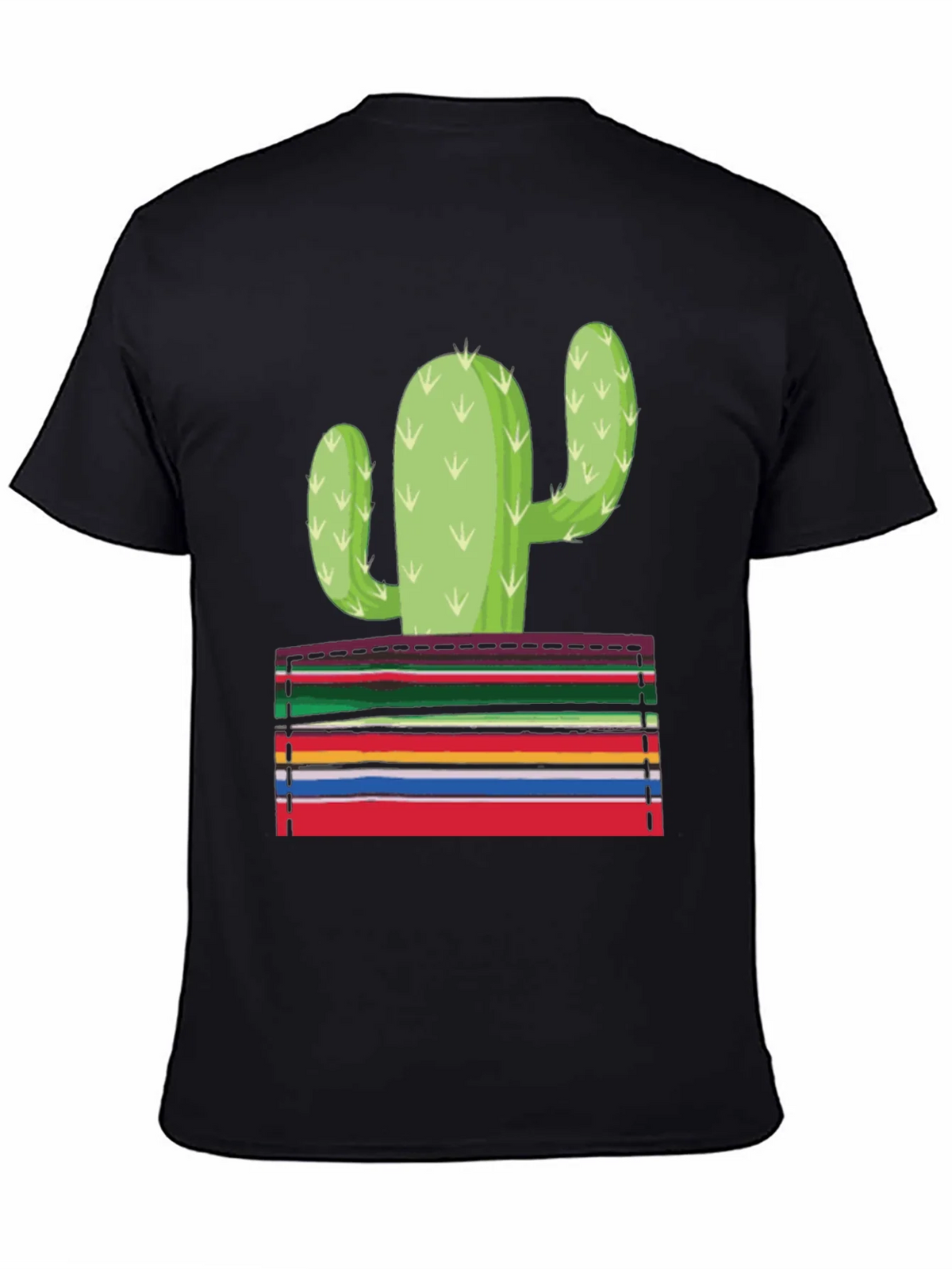 Cactus Serape Pocket Graphic T-Shirt product image 7