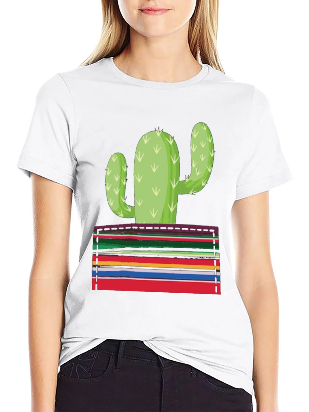 Cactus Serape Pocket Graphic T-Shirt product image 11