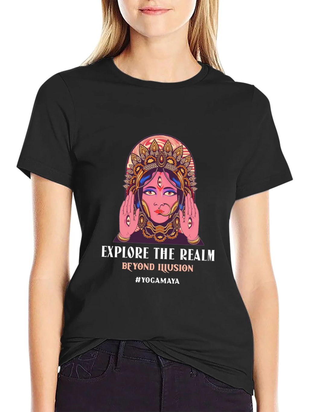 Explore the Realm Tee - Yoga Inspired Graphic T-Shirt product image 5