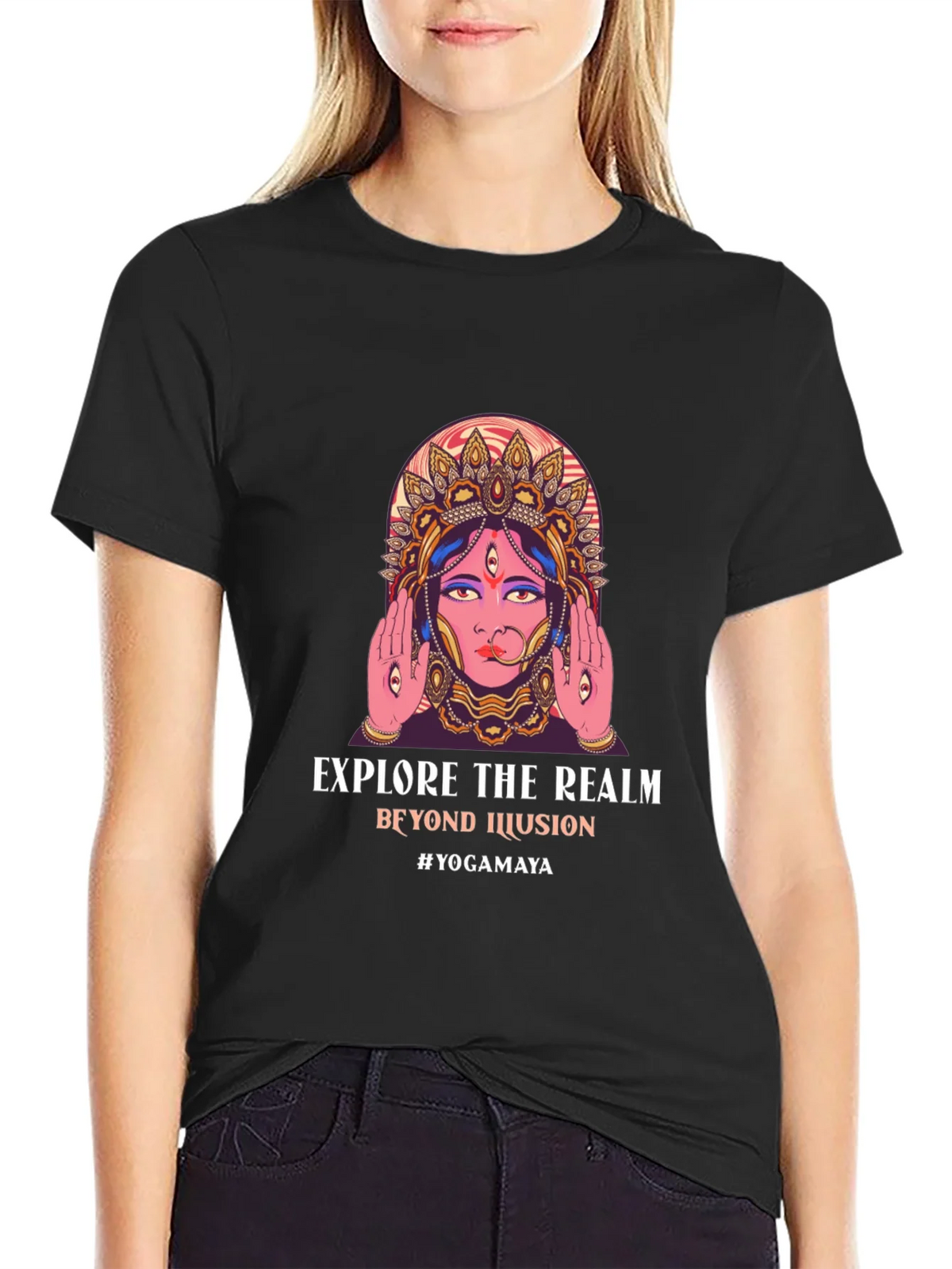 Explore the Realm Tee - Yoga Inspired Graphic T-Shirt product image 5