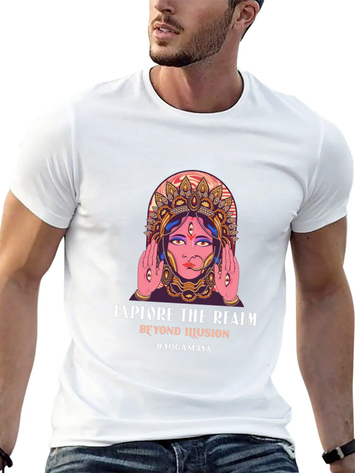 Explore the Realm Tee - Yoga Inspired Graphic T-Shirt product image 4