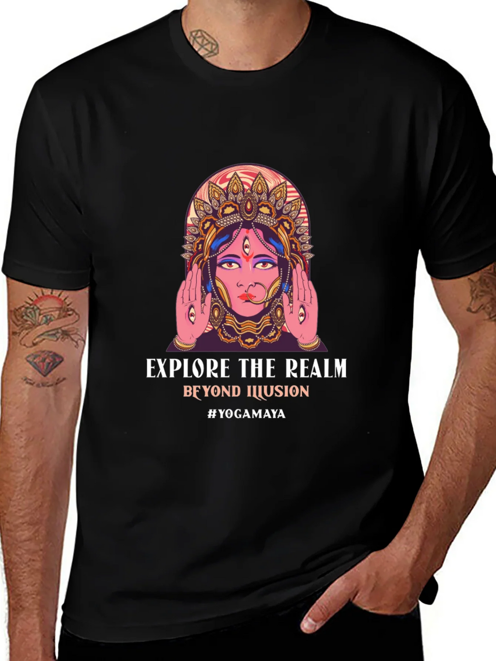 Explore the Realm Tee - Yoga Inspired Graphic T-Shirt product image 1
