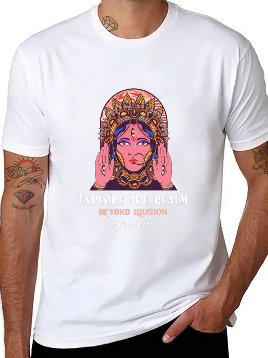 Explore the Realm Tee - Yoga Inspired Graphic T-Shirt product image 10