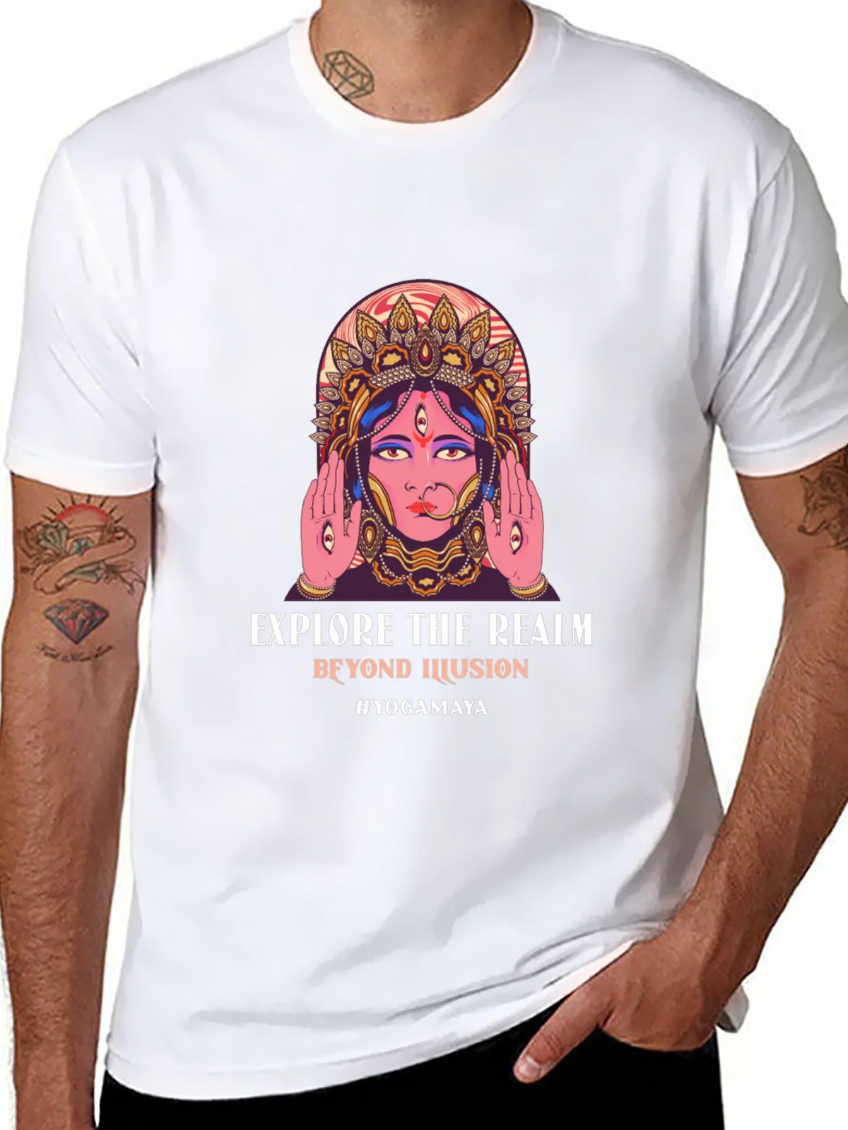 Explore the Realm Tee - Yoga Inspired Graphic T-Shirt product image 10