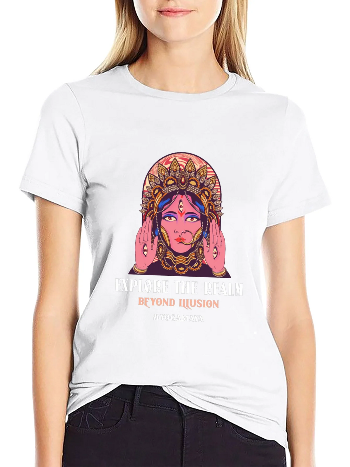 Explore the Realm Tee - Yoga Inspired Graphic T-Shirt product image 11