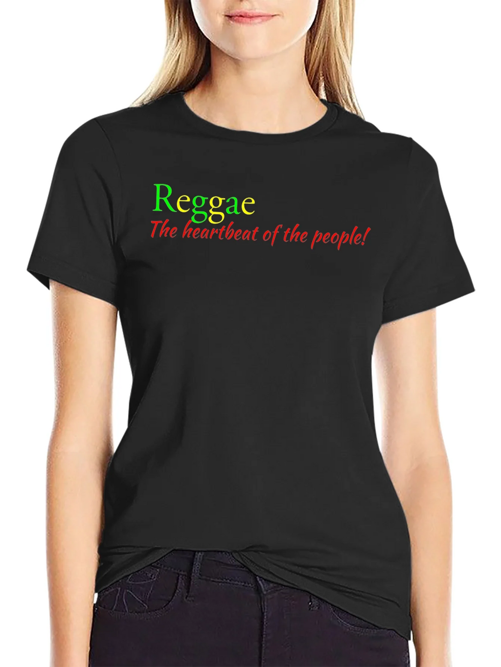Reggae Heartbeat Tee - Rasta Colors T-Shirt product image 5