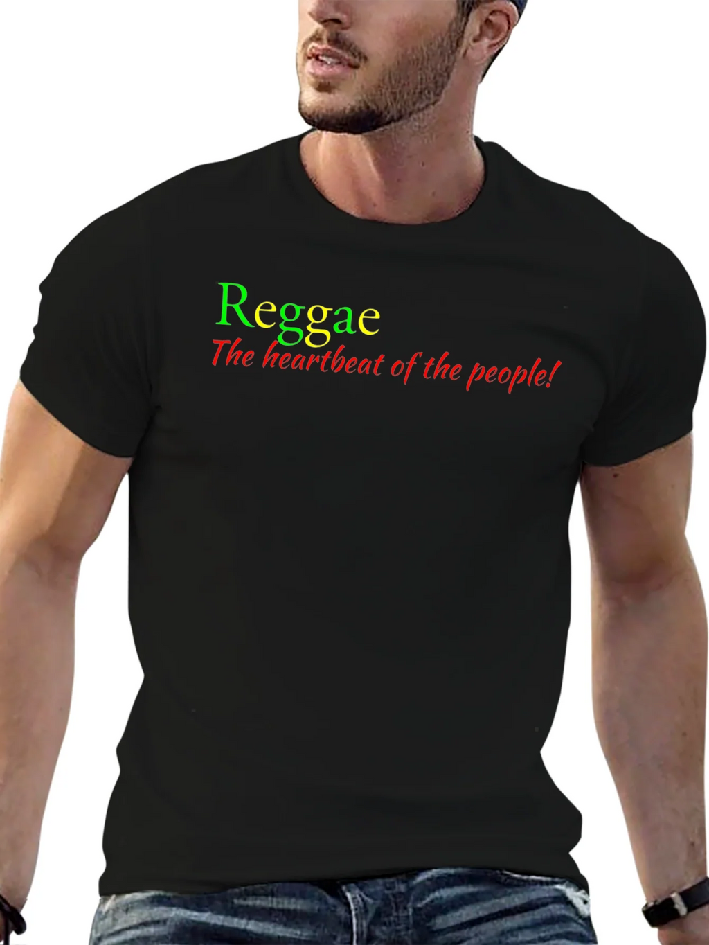 Reggae Heartbeat Tee - Rasta Colors T-Shirt product image 9