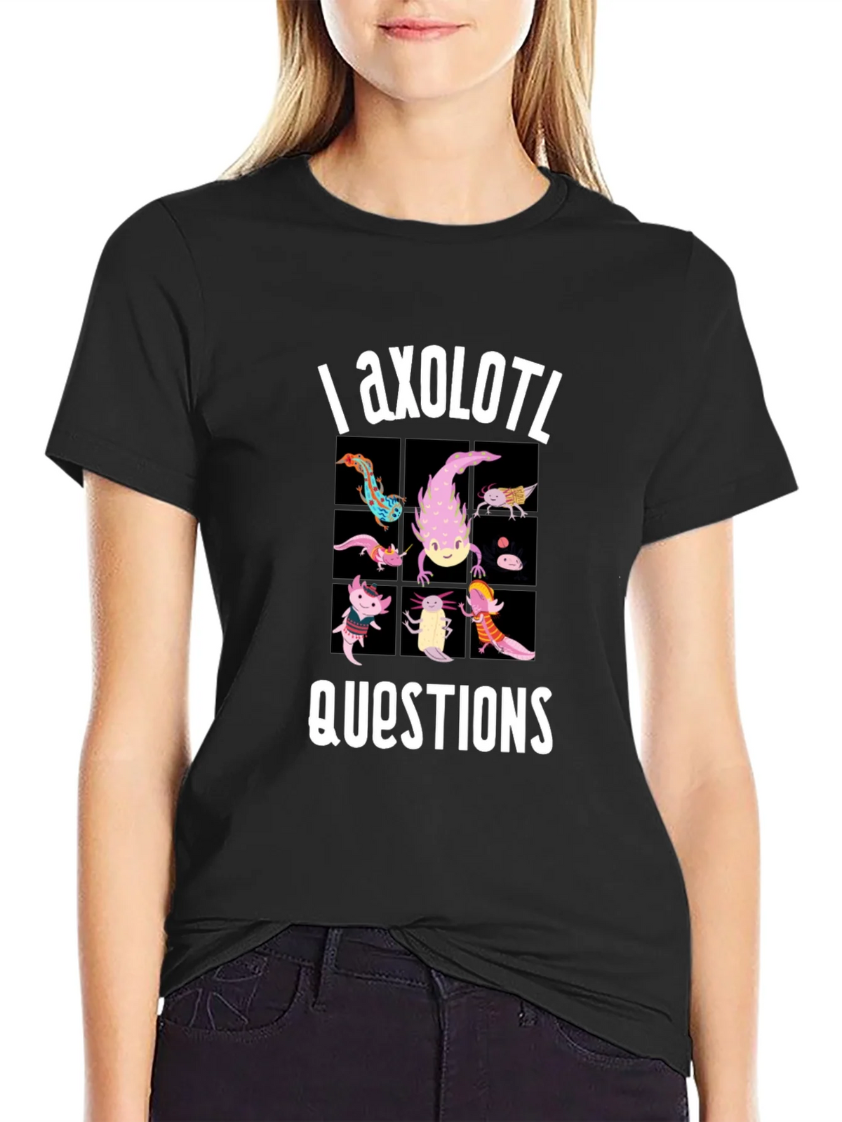 Axolotl Questions Funny Graphic T-Shirt product image 5