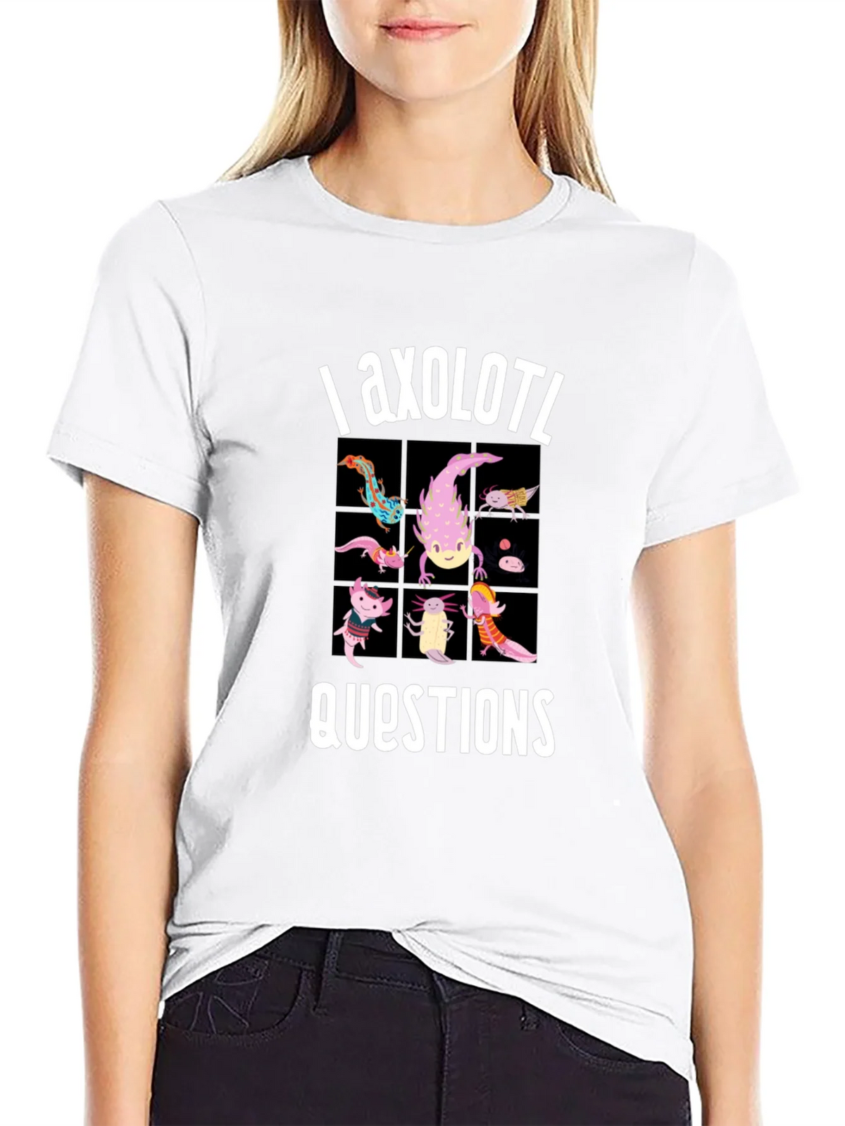 Axolotl Questions Funny Graphic T-Shirt product image 11