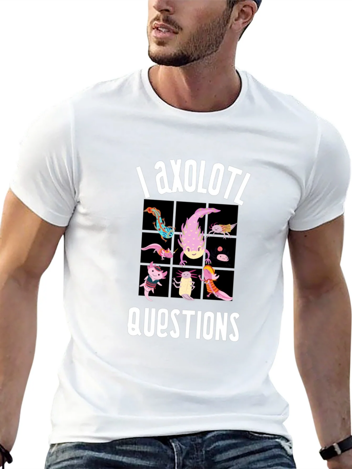 Axolotl Questions Funny Graphic T-Shirt product image 4