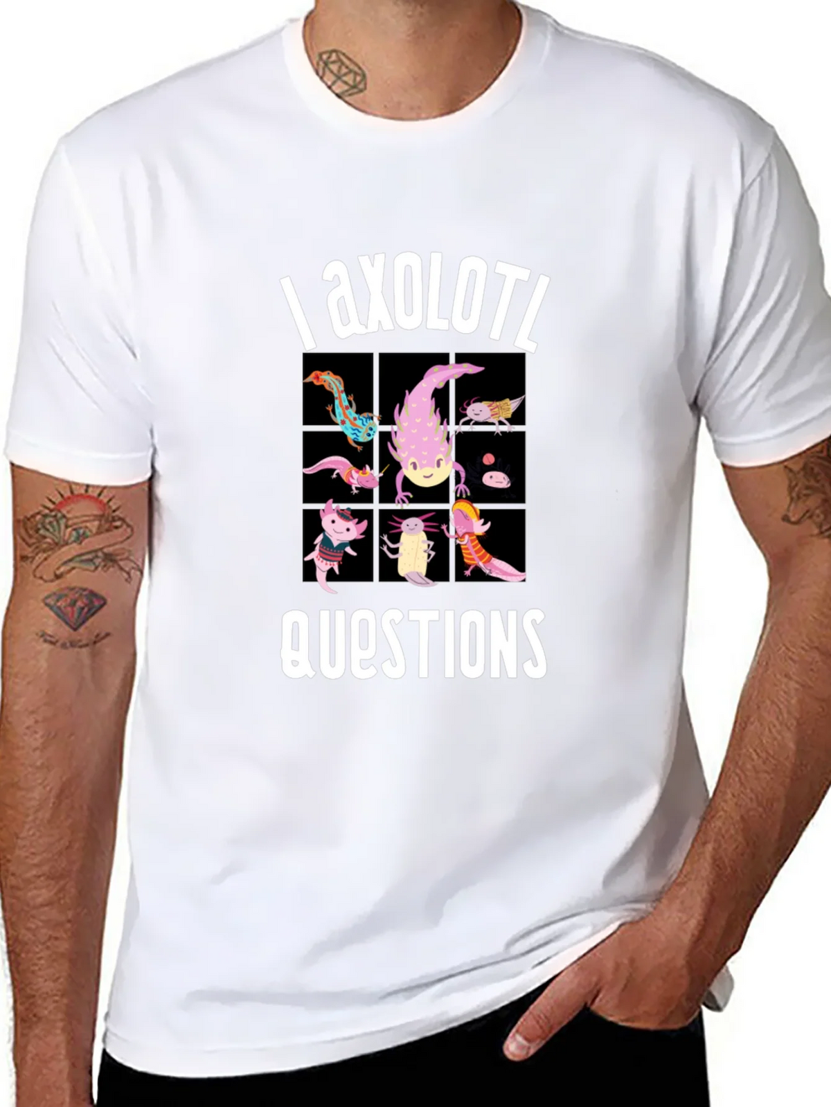 Axolotl Questions Funny Graphic T-Shirt product image 10