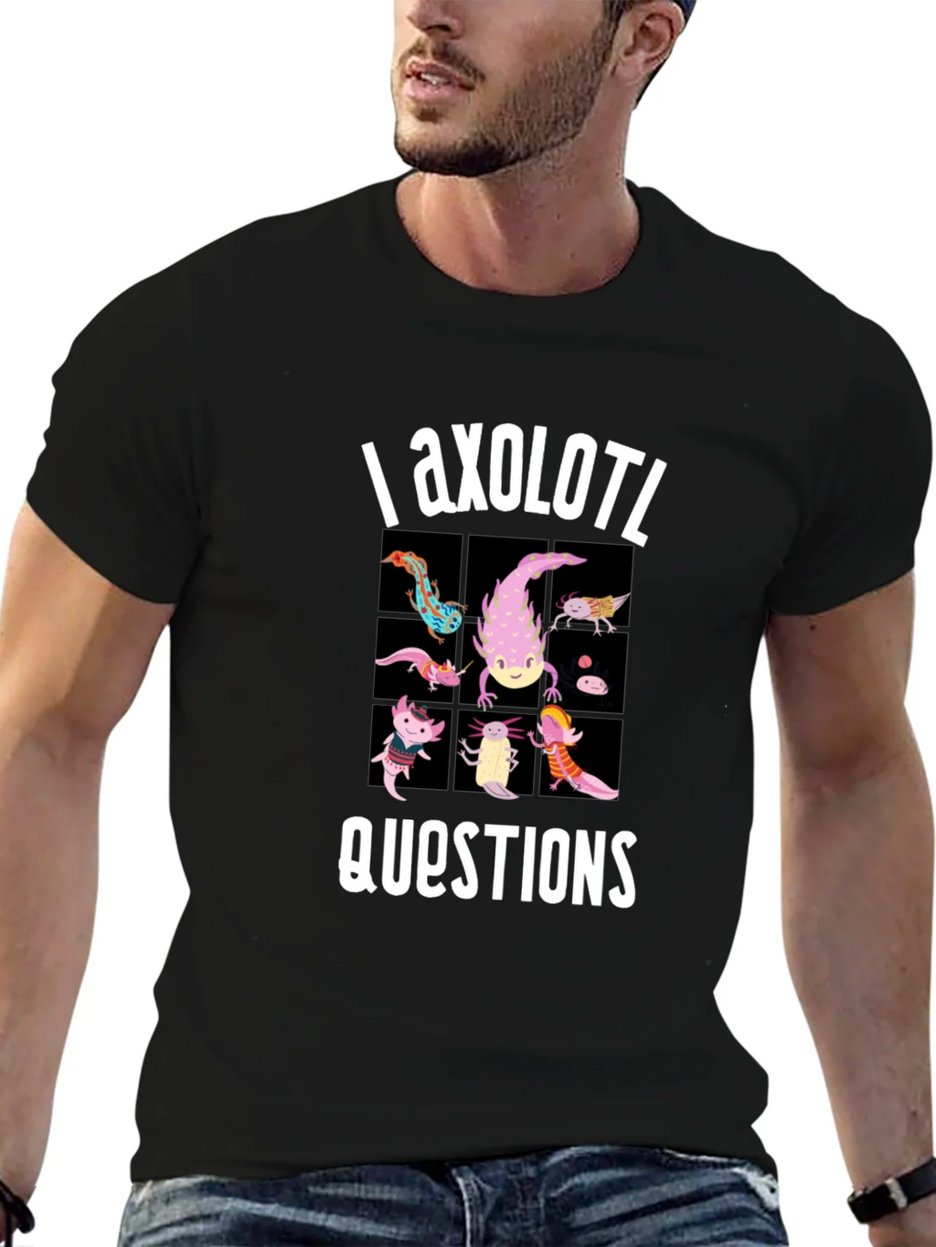 Axolotl Questions Funny Graphic T-Shirt product image 9