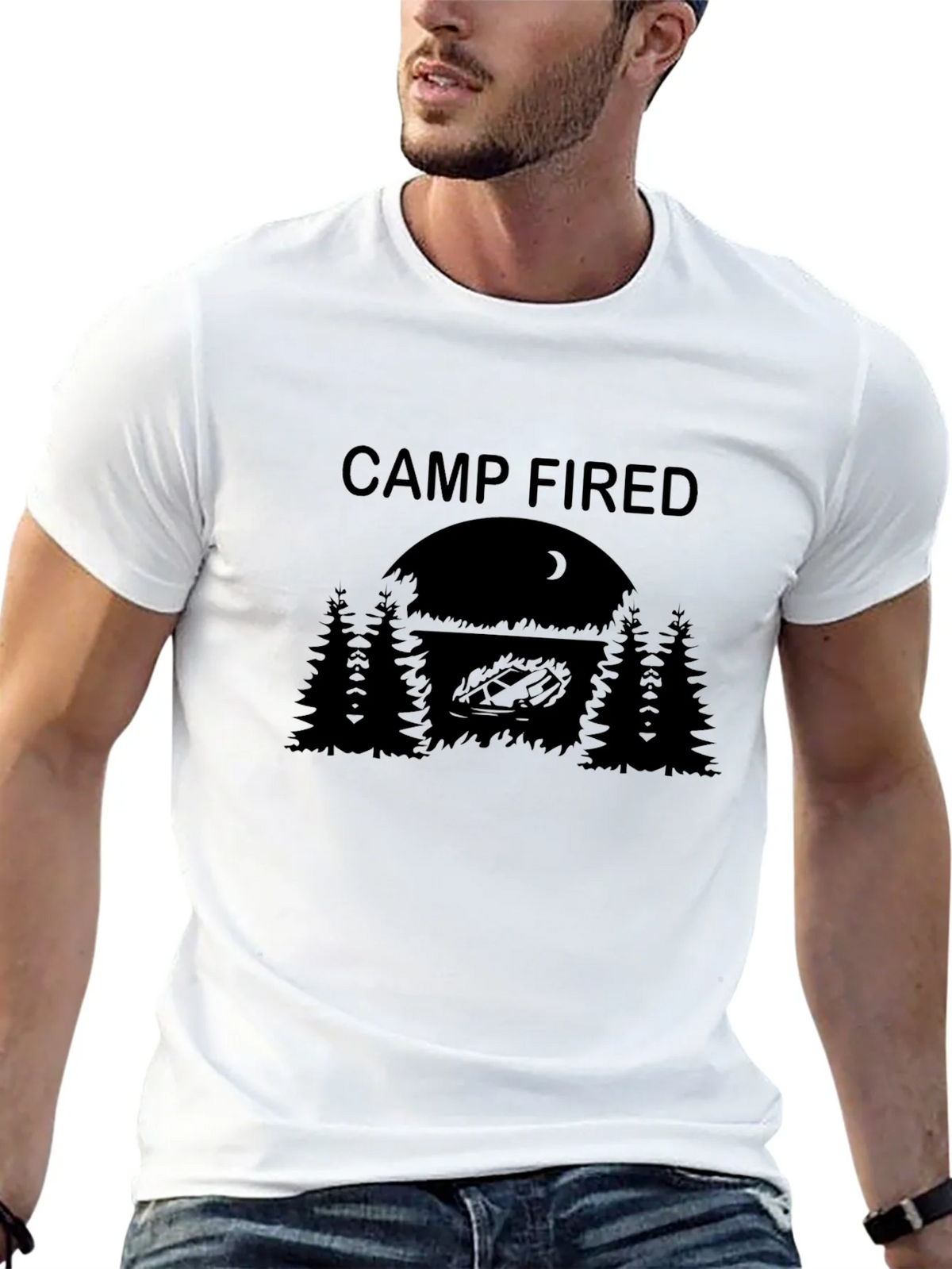 Camp Fired Graphic Tee - Funny Camping T-Shirt product image 4