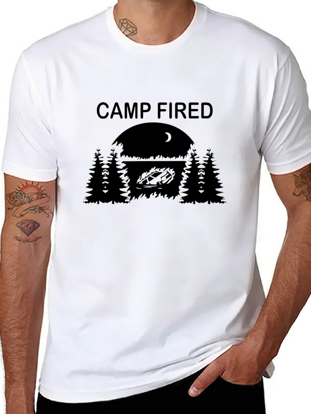 Camp Fired Graphic Tee - Funny Camping T-Shirt product image 10