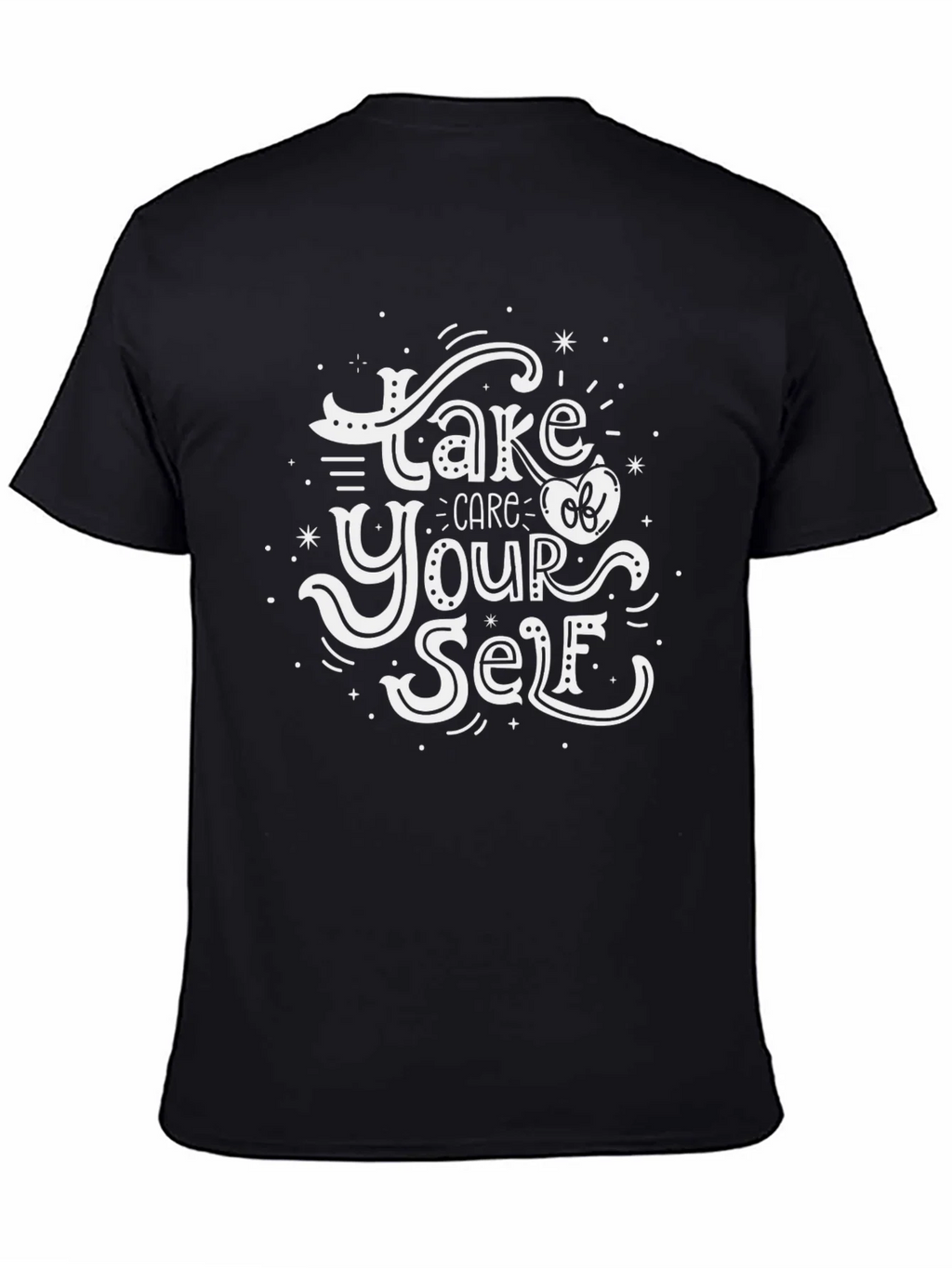 Take Care Of Yourself Graphic Tee - Black Cotton Comfort product image 7