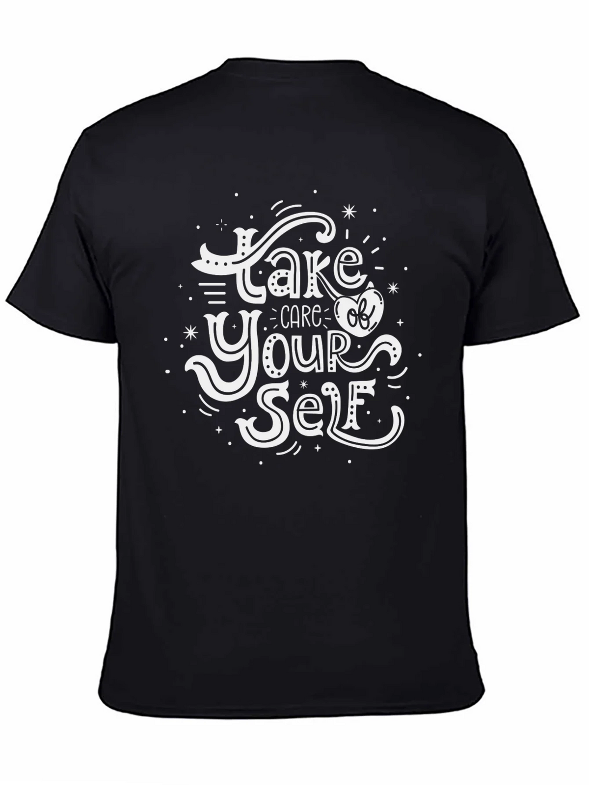 Take Care Of Yourself Graphic Tee - Black Cotton Comfort product image 7