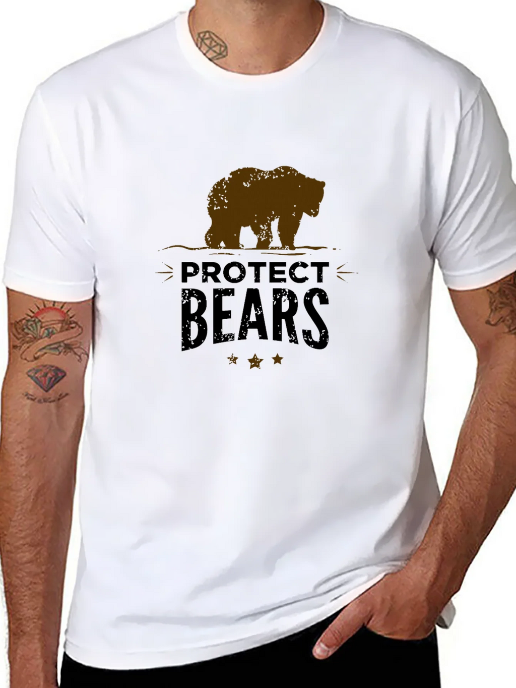 Protect Bears Graphic Tee - Black product image 10
