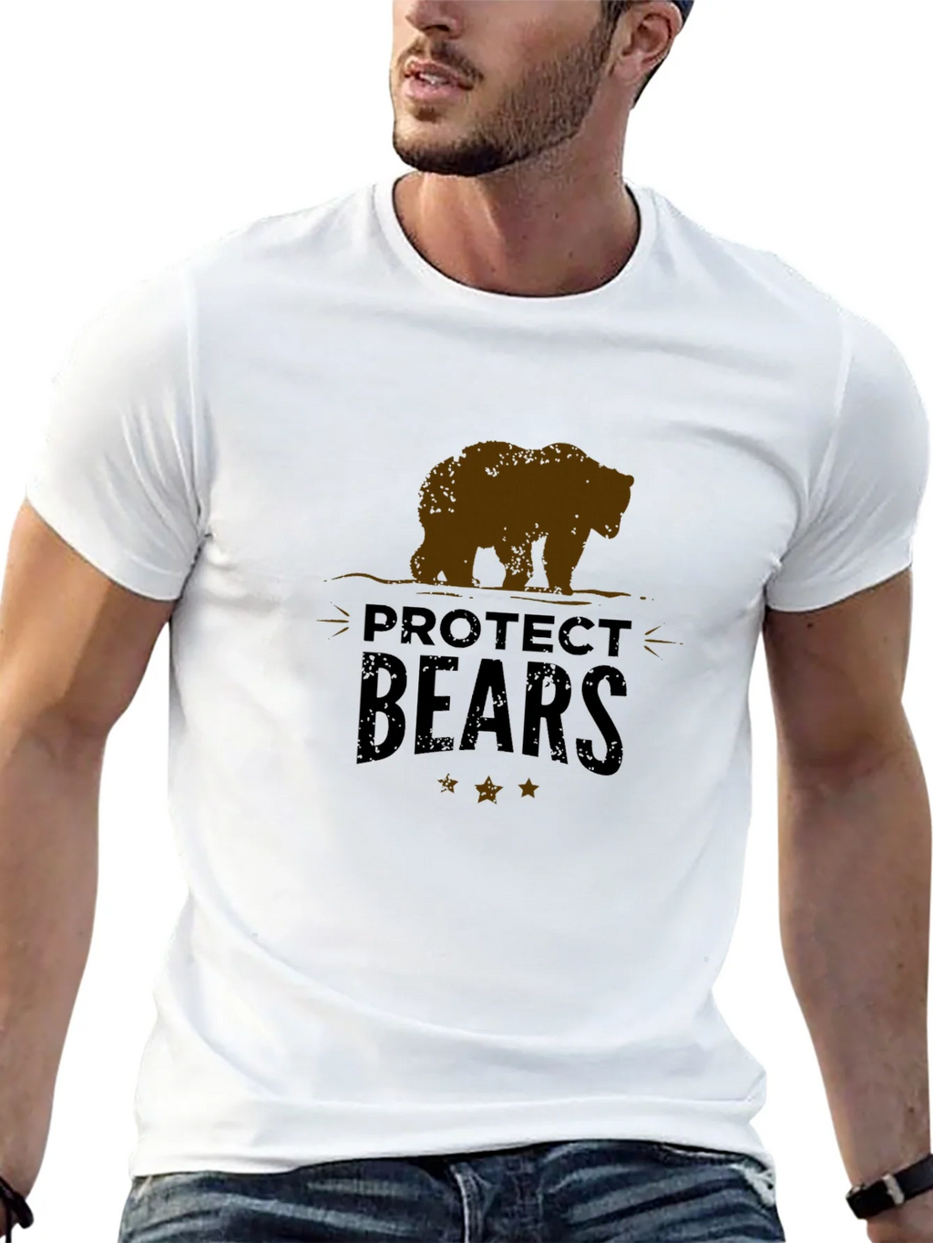 Protect Bears Graphic Tee - Black product image 4
