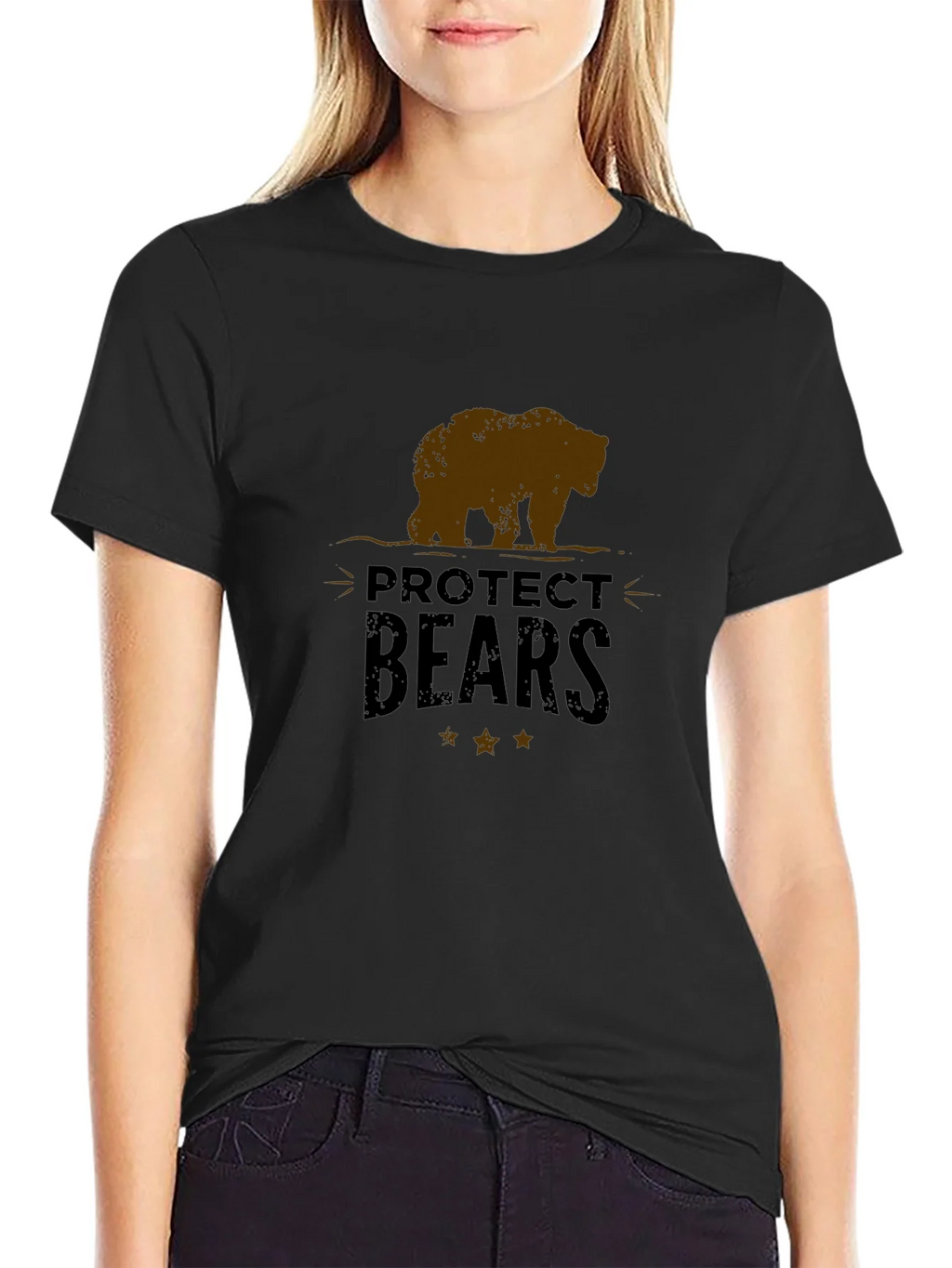 Protect Bears Graphic Tee - Black product image 5