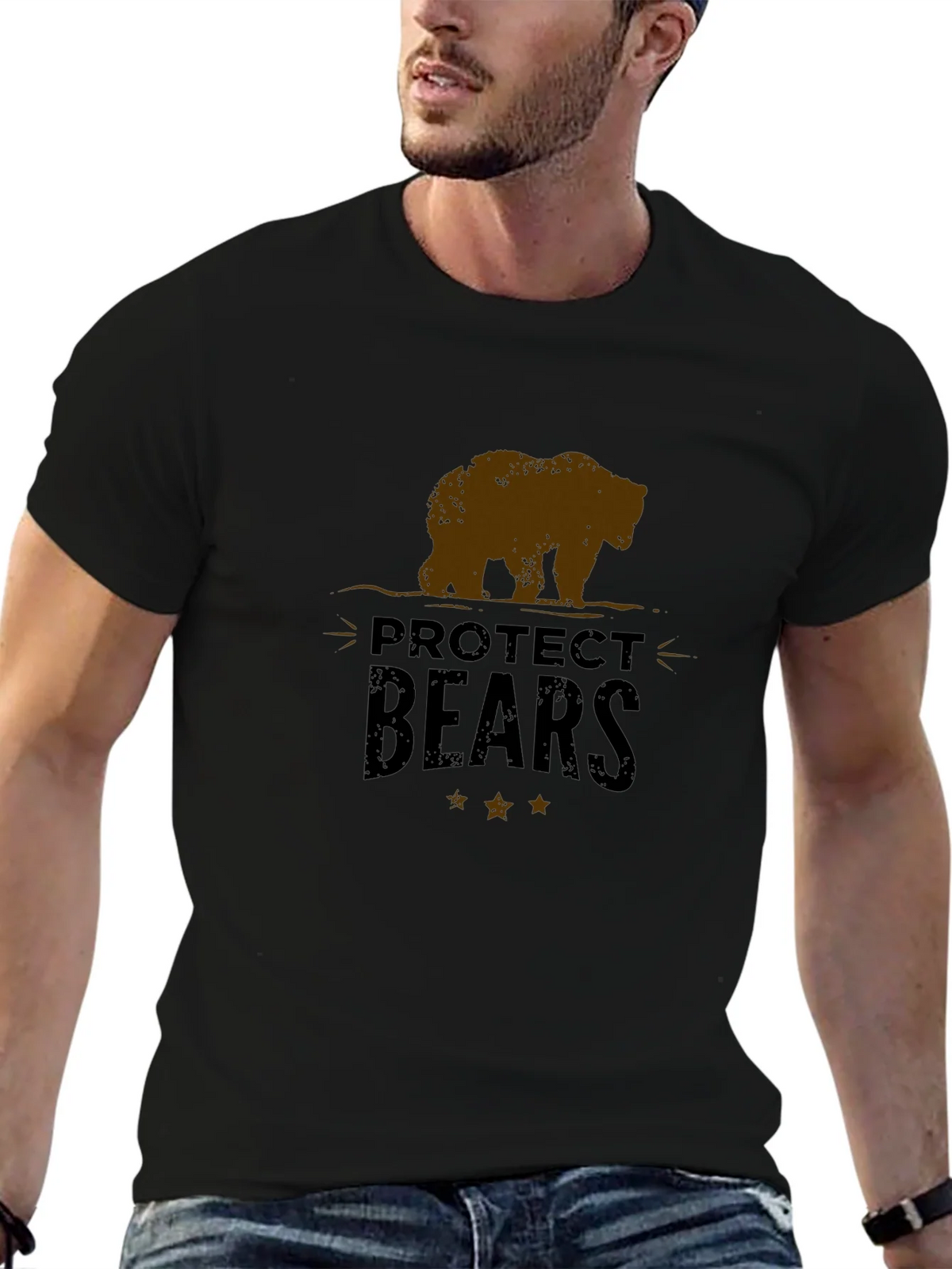 Protect Bears Graphic Tee - Black product image 9