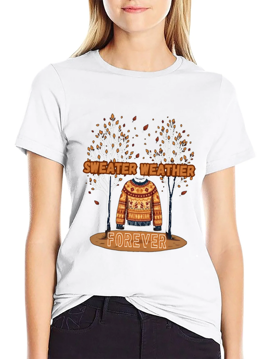 Sweater Weather Forever Tee - Autumn Aesthetic Shirt product image 8