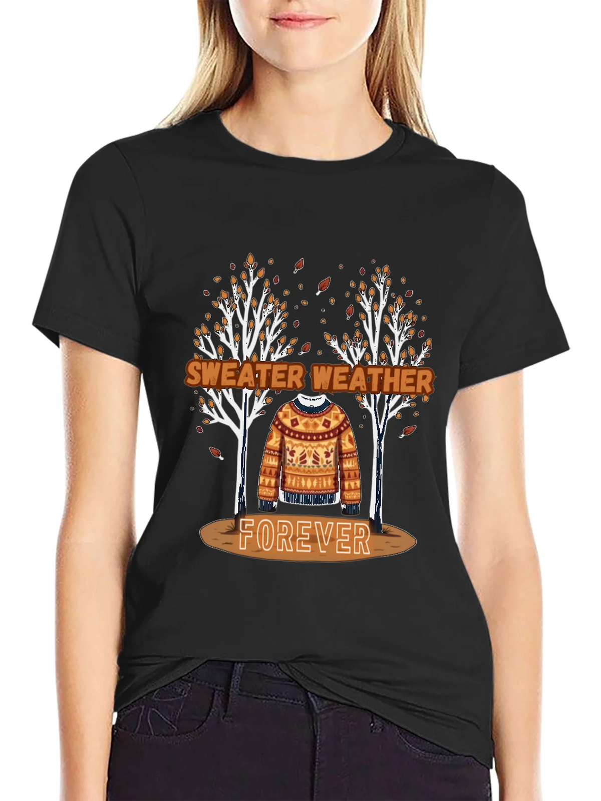 Sweater Weather Forever Tee - Autumn Aesthetic Shirt product image 4