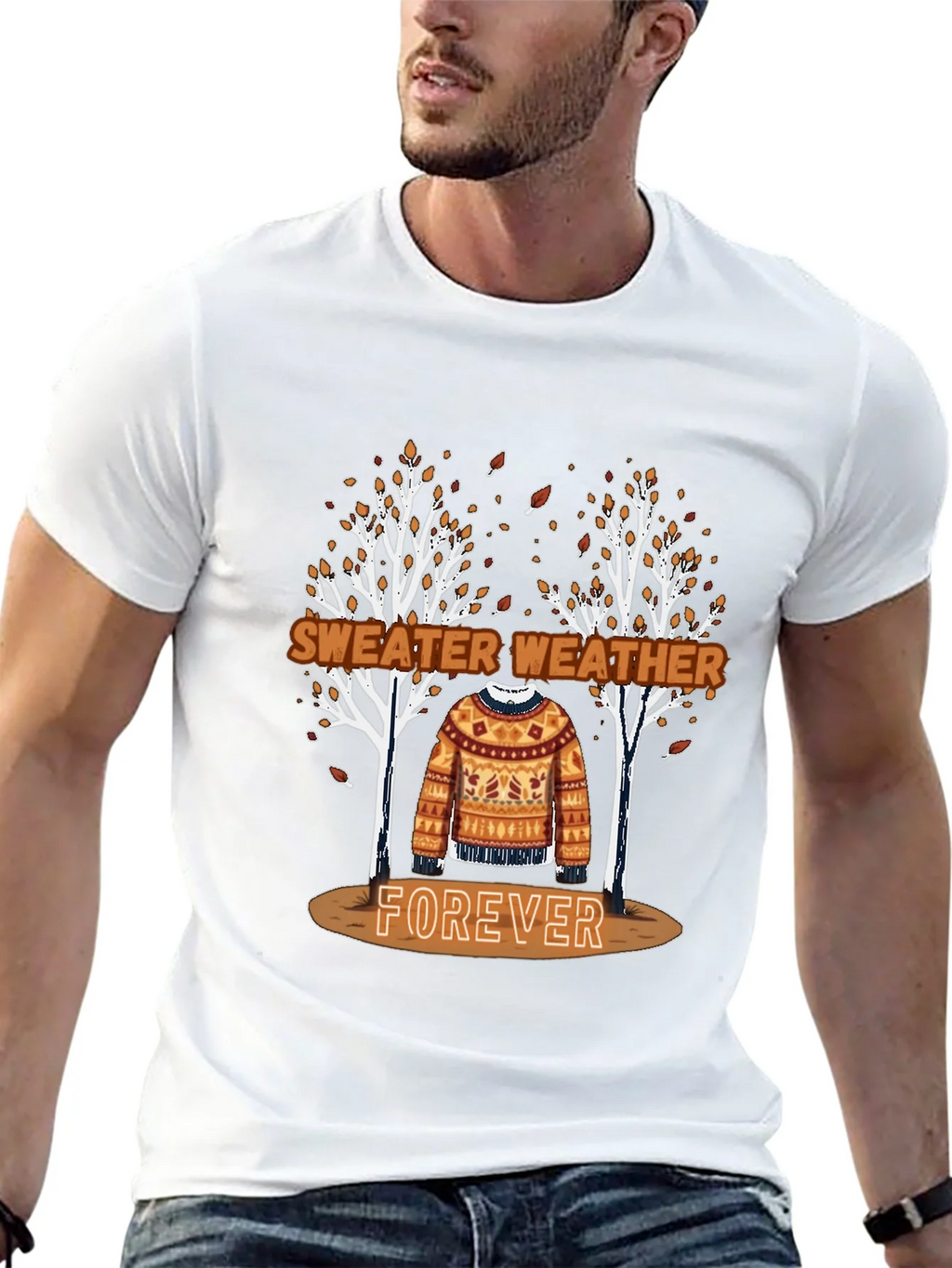 Sweater Weather Forever Tee - Autumn Aesthetic Shirt product image 3
