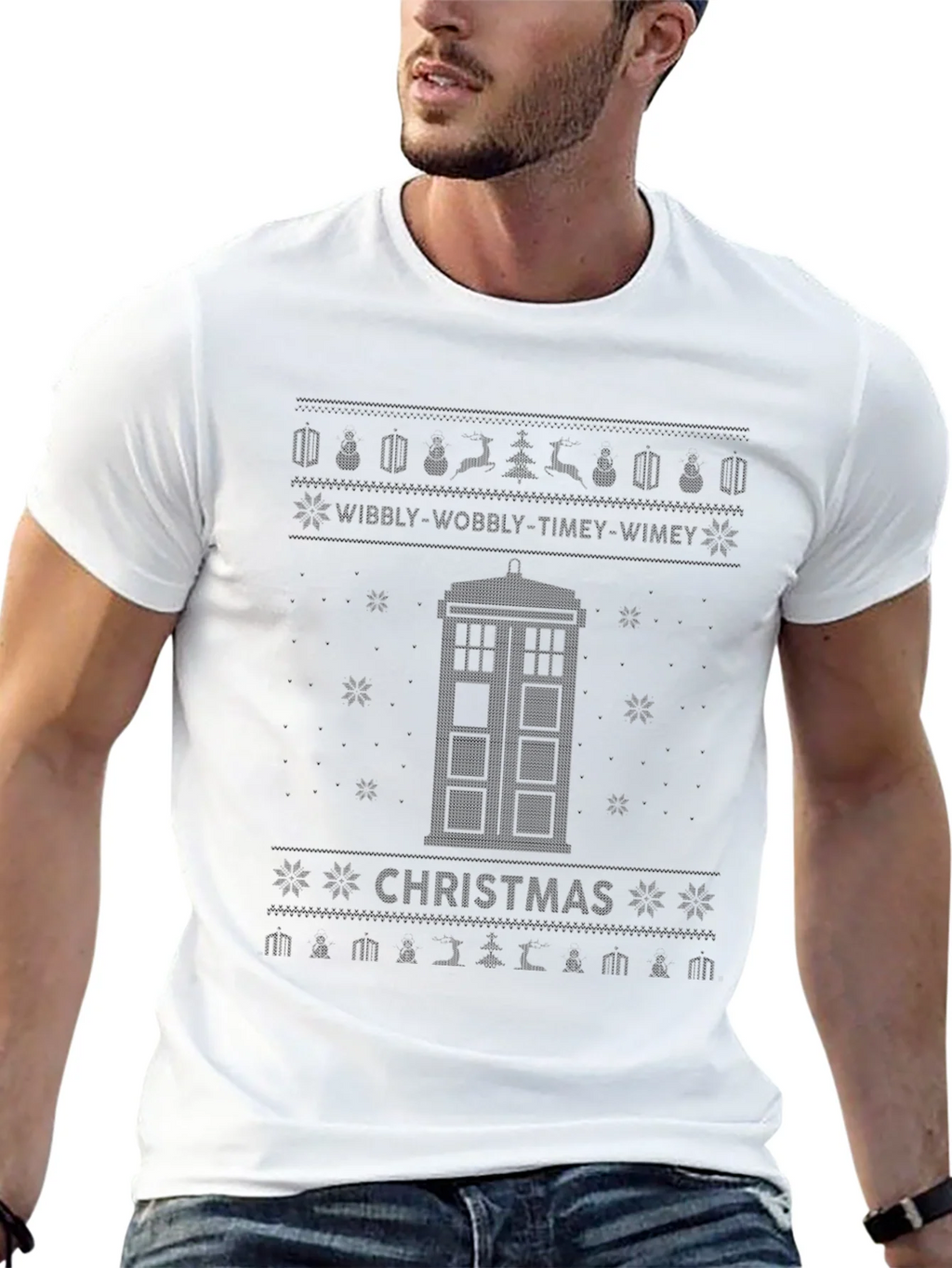 Doctor Who Christmas TARDIS Holiday Sweater Shirt product image 4