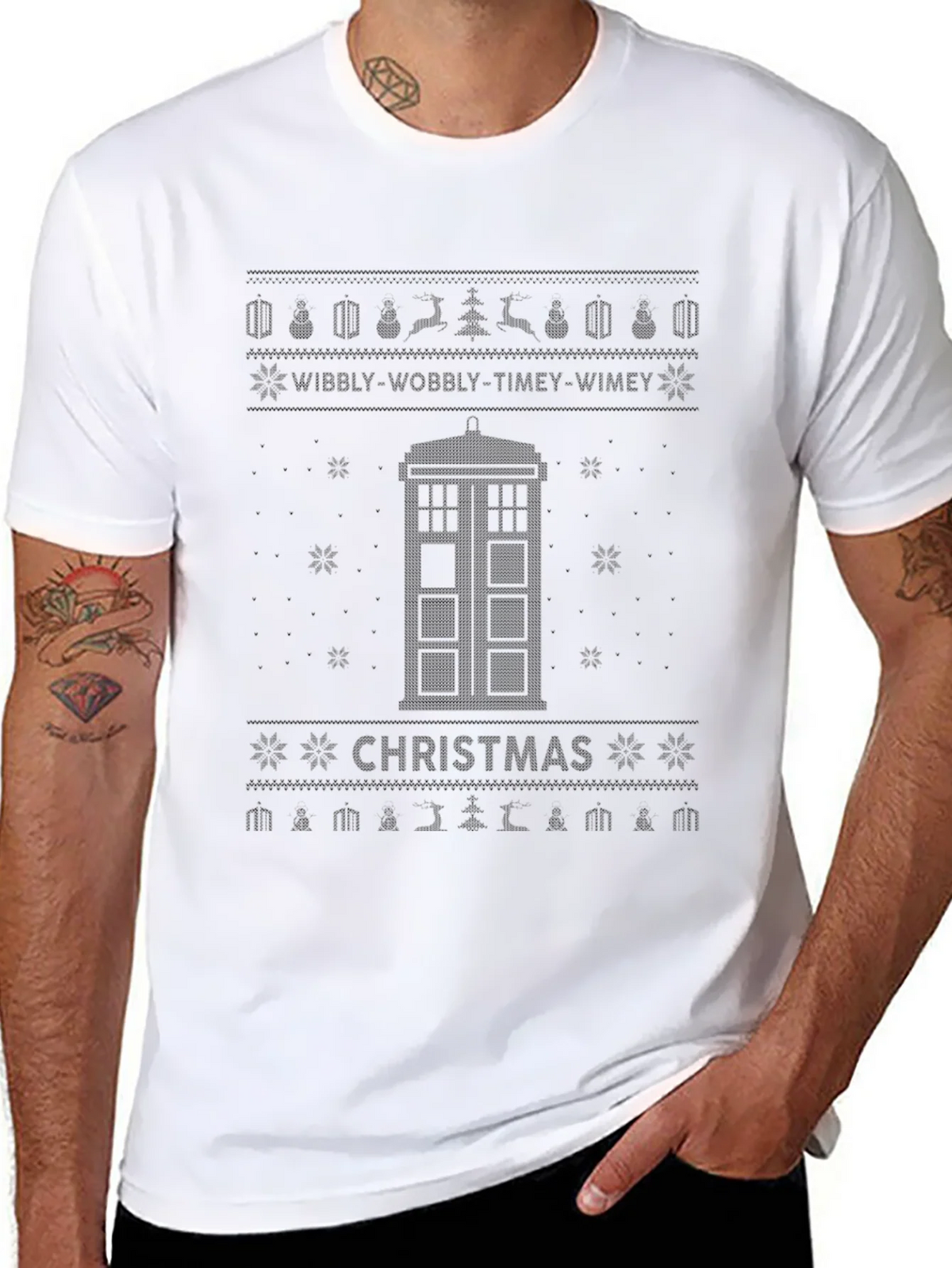 Doctor Who Christmas TARDIS Holiday Sweater Shirt product image 10