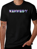 Kennedy Black T-Shirt - Colorful Text Design product image 1