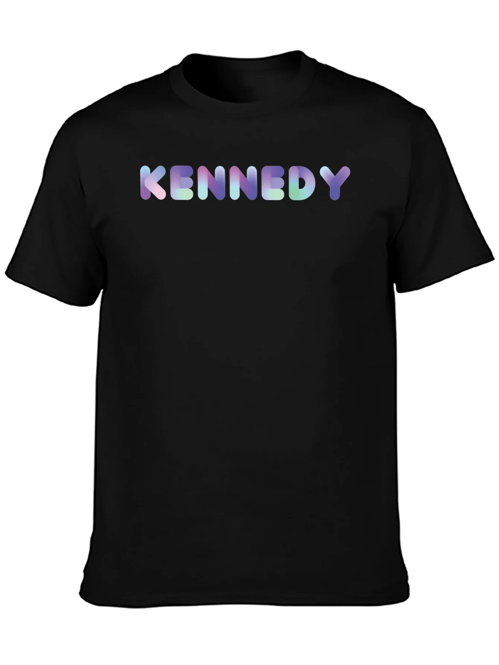 Kennedy Black T-Shirt - Colorful Text Design product image 6