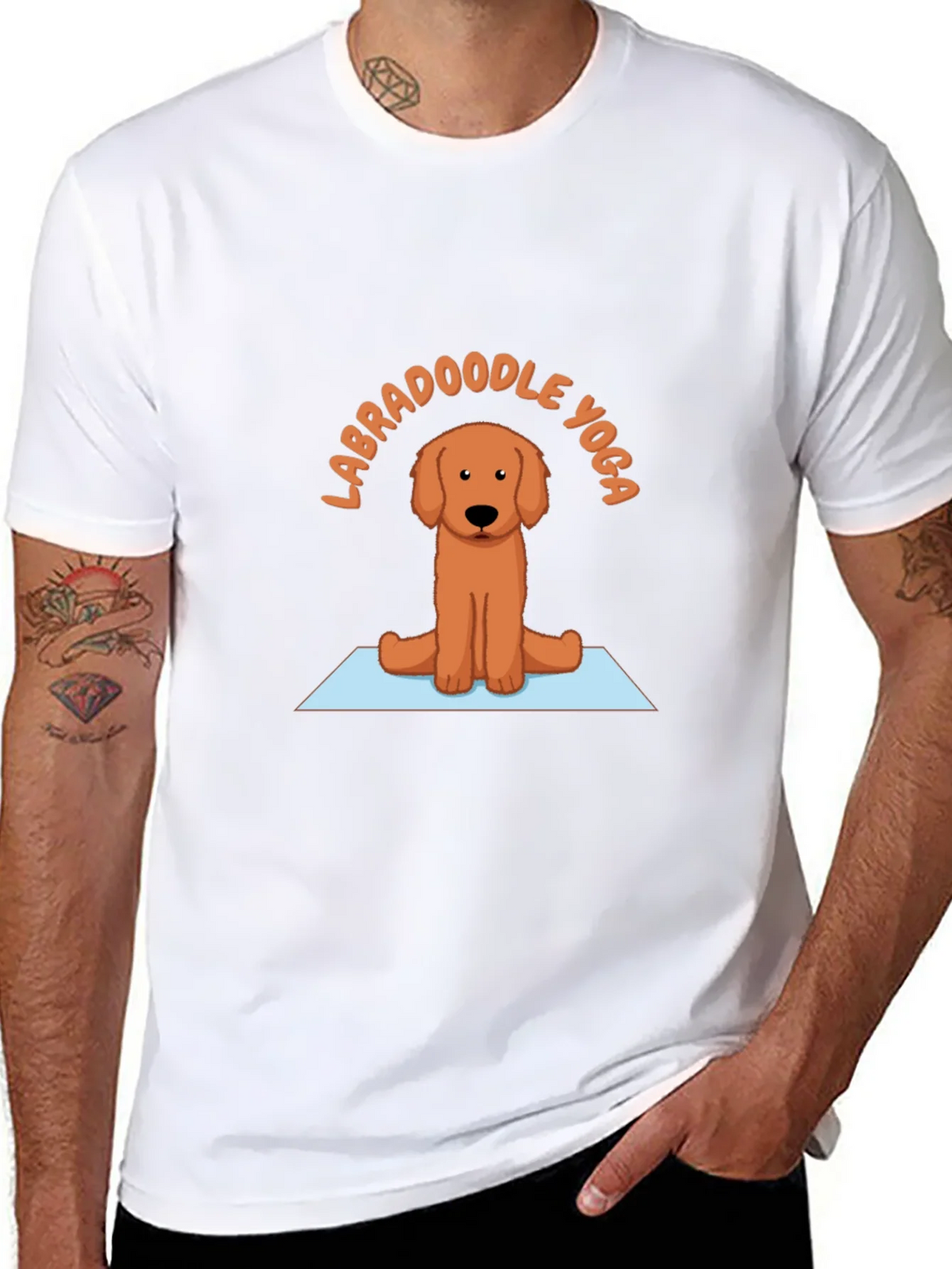 Labradoodle Yoga T-Shirt - Meditating Dog Tee product image 10