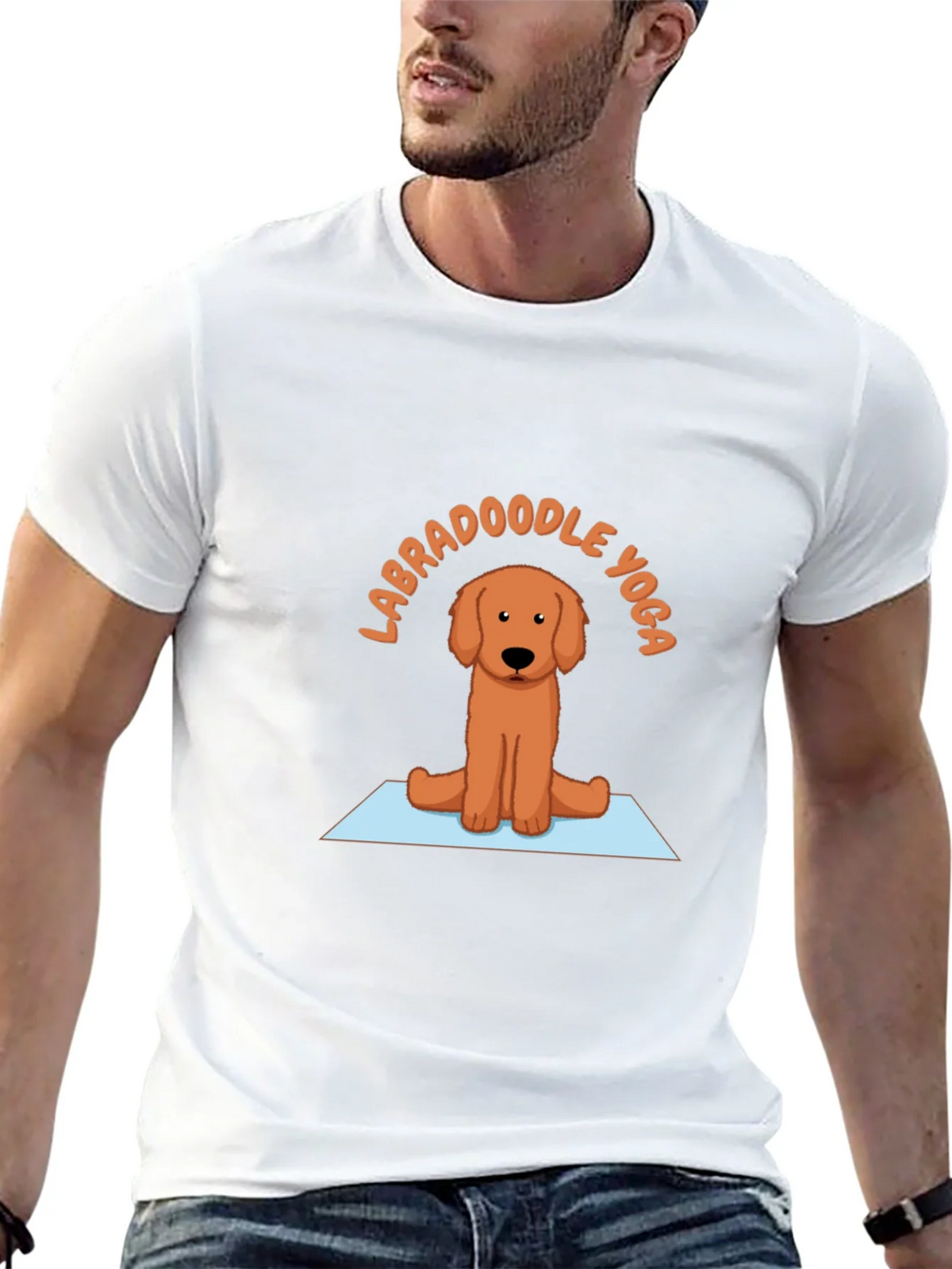 Labradoodle Yoga T-Shirt - Meditating Dog Tee product image 4