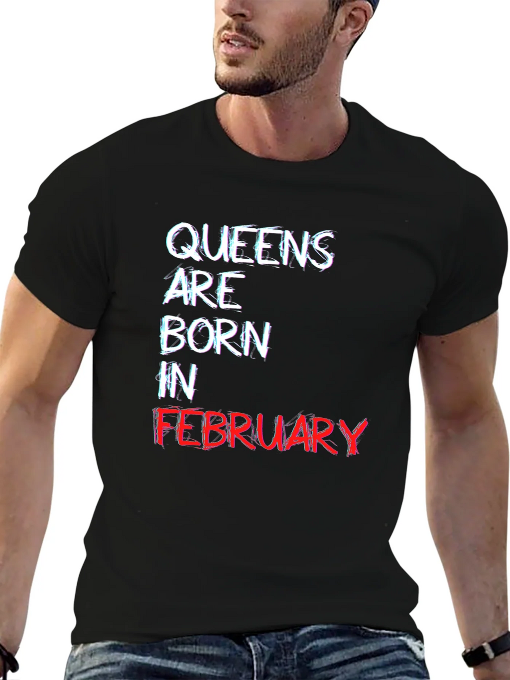 Queens Born in February Black T-Shirt product image 9
