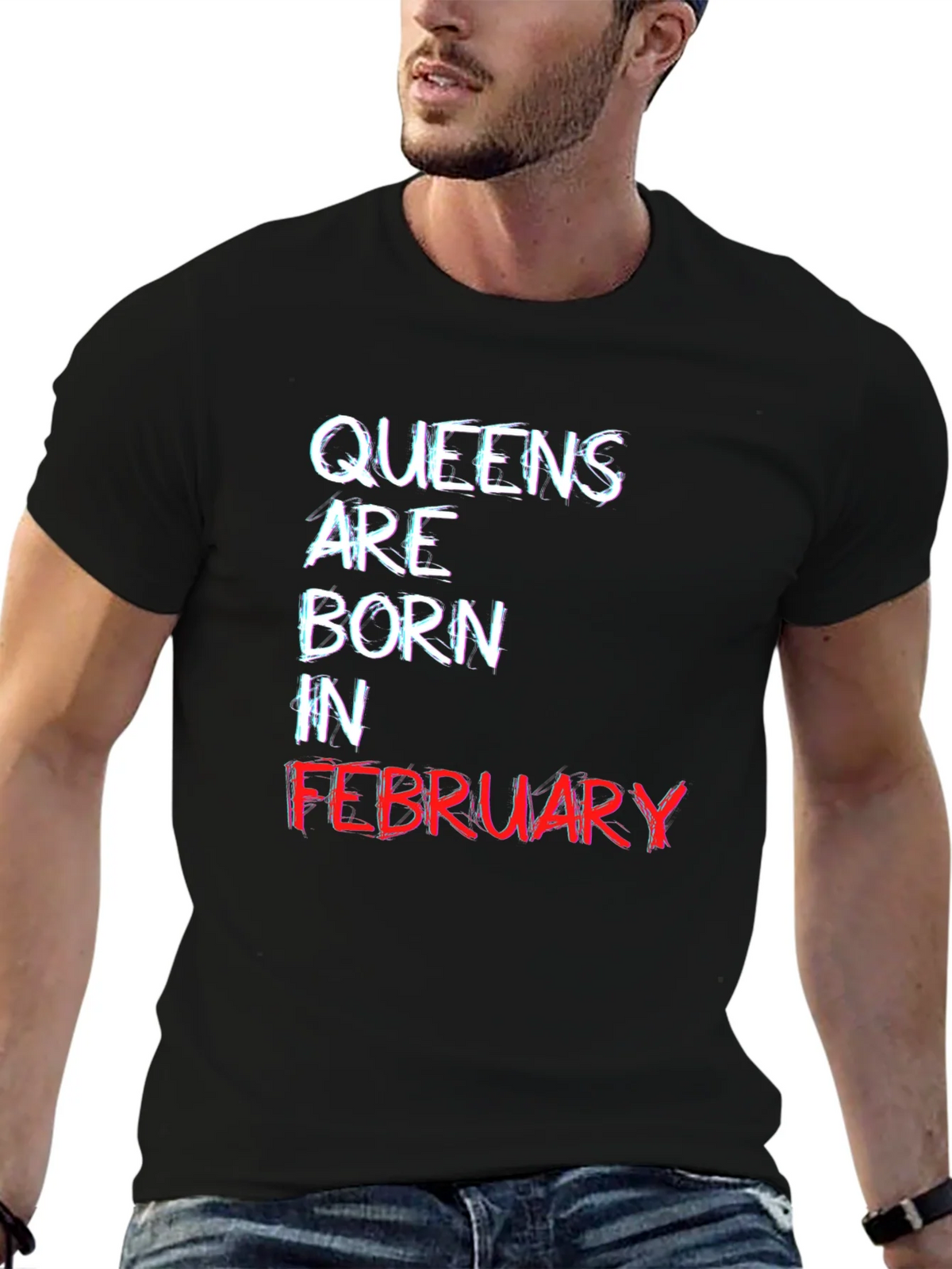 Queens Born in February Black T-Shirt product image 9