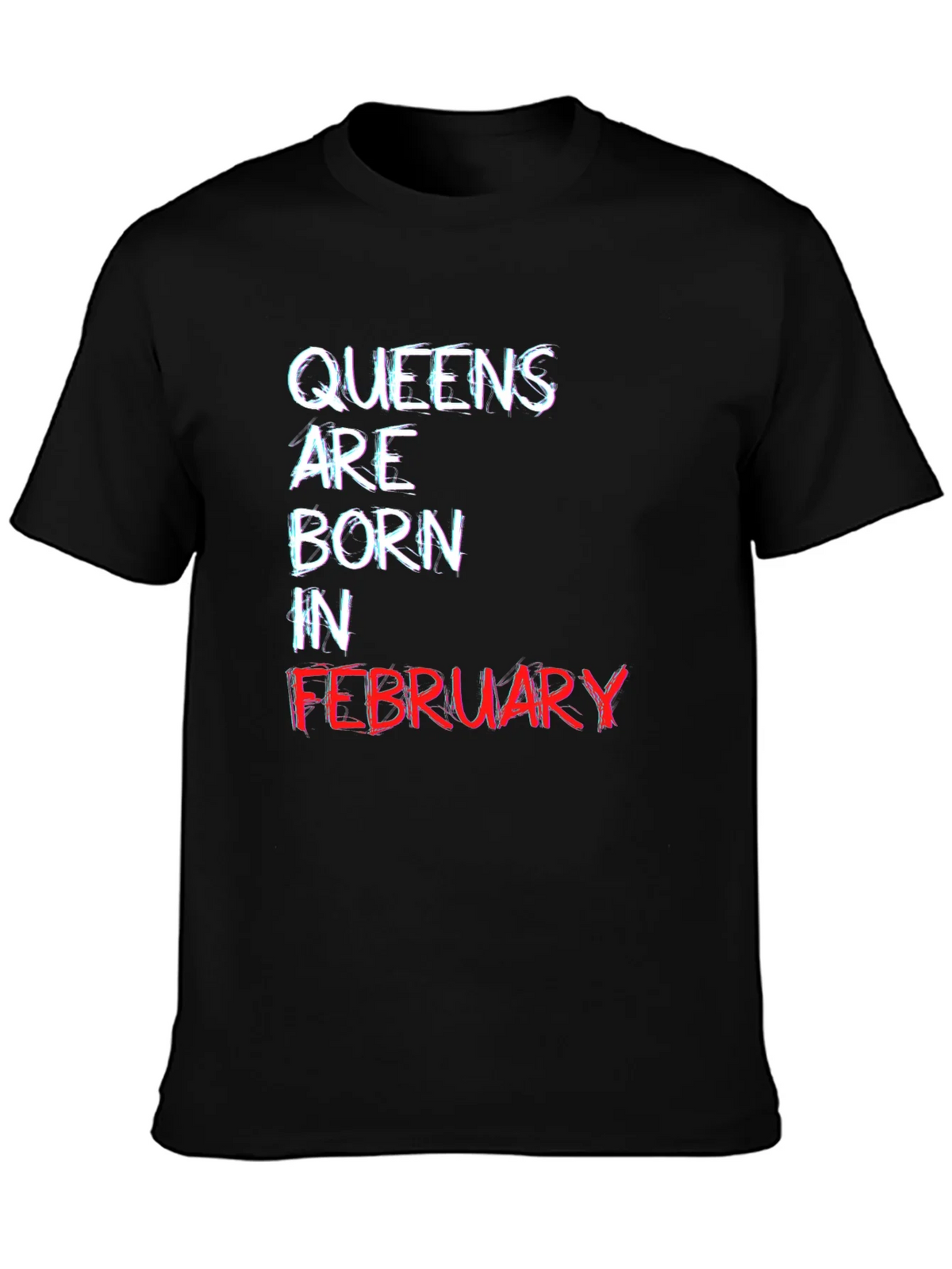 Queens Born in February Black T-Shirt product image 6