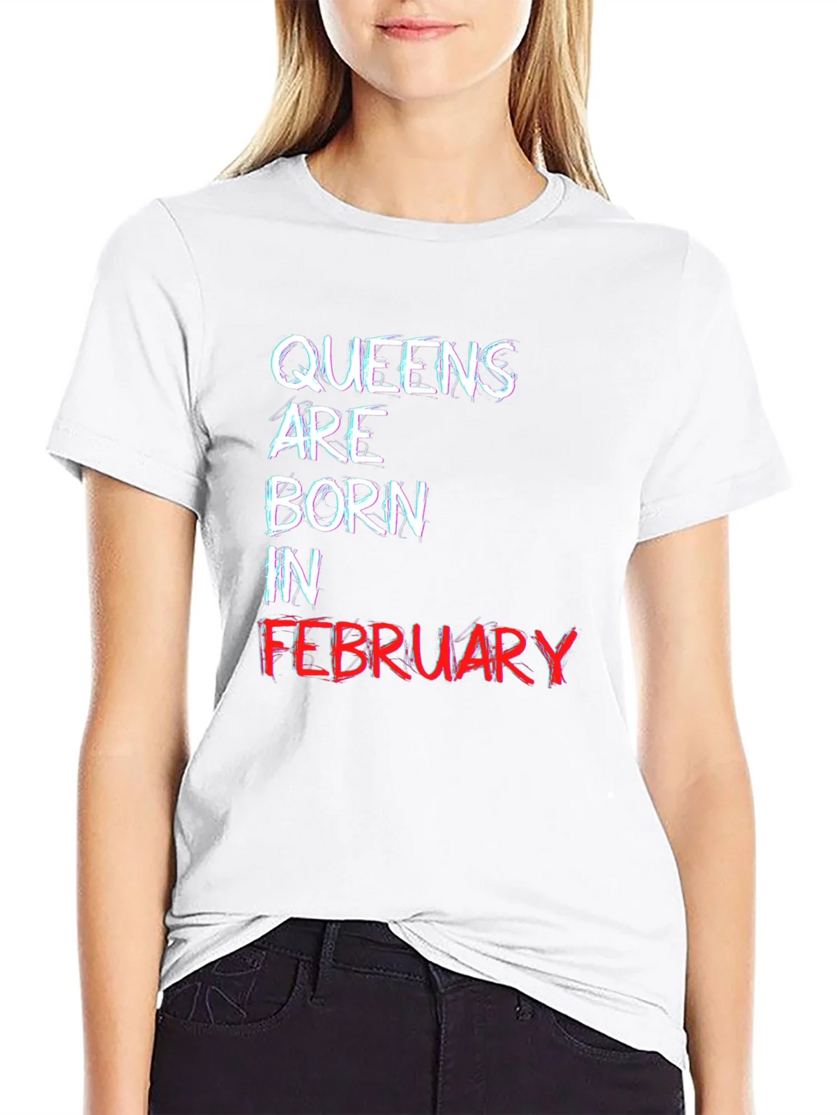 Queens Born in February Black T-Shirt product image 11