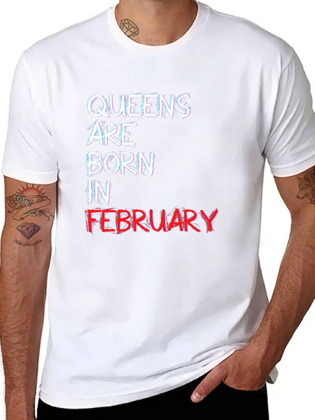 Queens Born in February Black T-Shirt product image 10