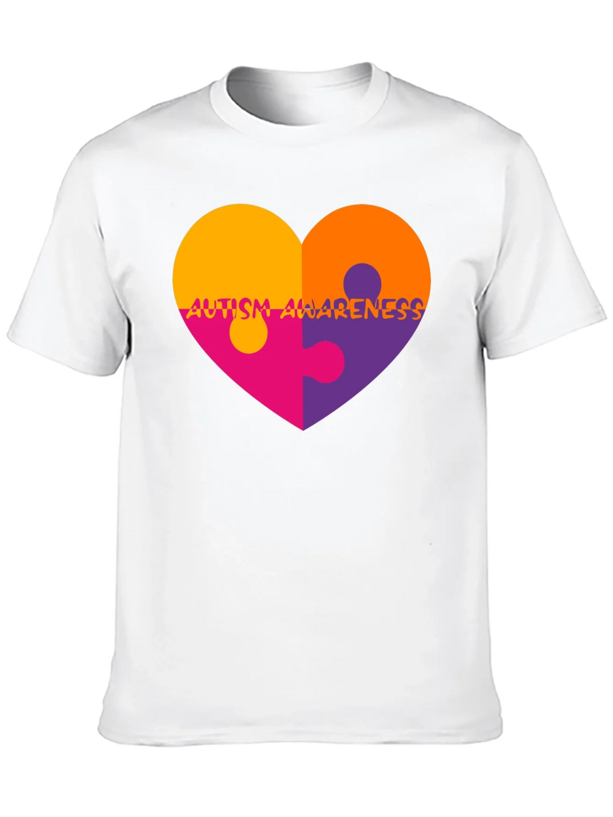 Autism Awareness Heart Puzzle T-Shirt product image 12