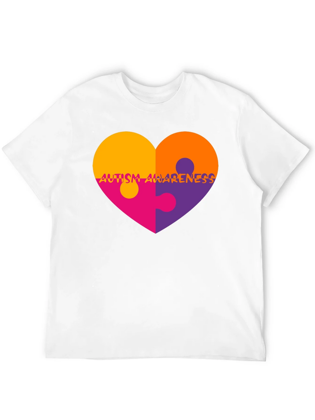 Autism Awareness Heart Puzzle T-Shirt product image 3