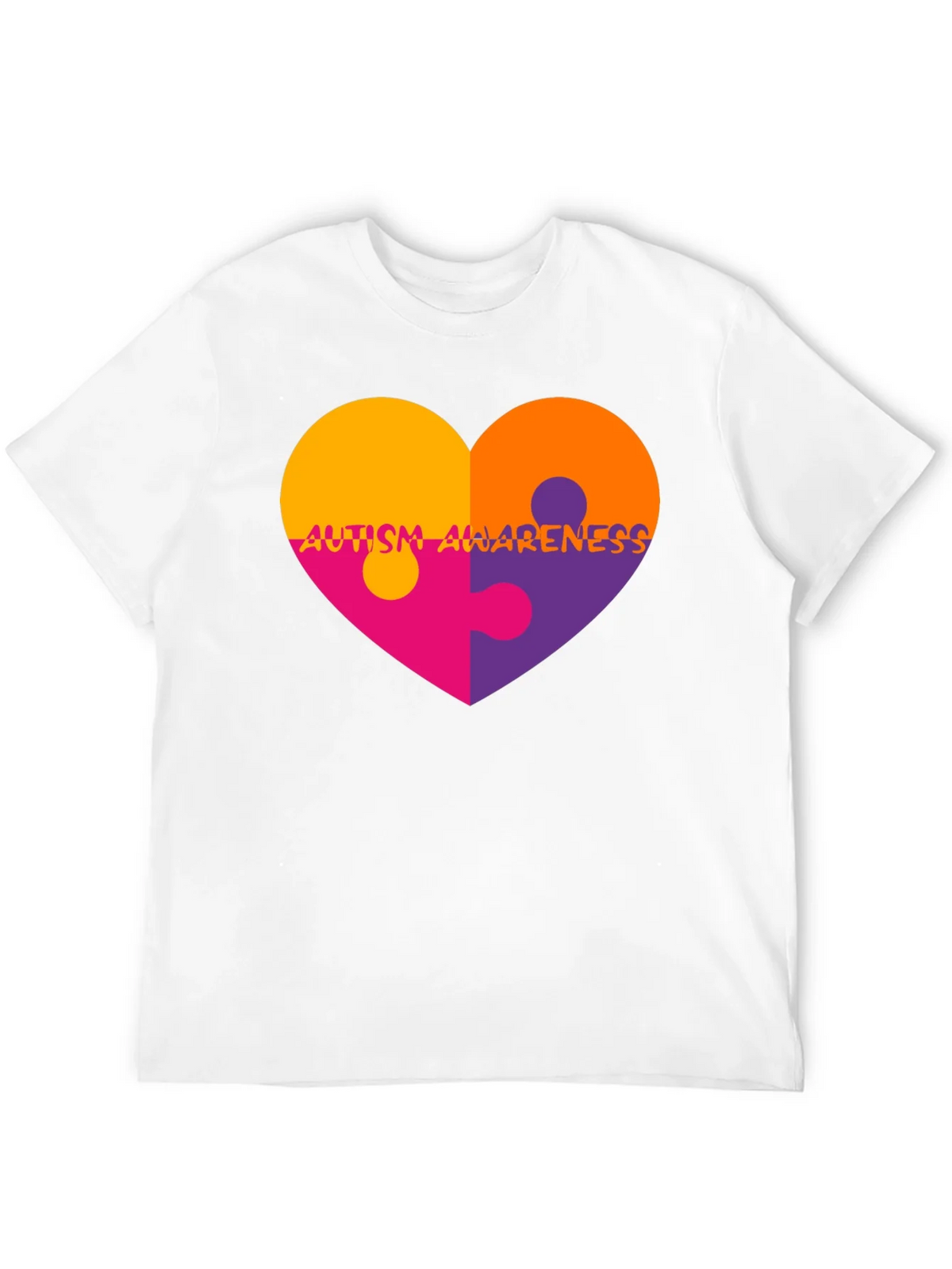 Autism Awareness Heart Puzzle T-Shirt product image 3