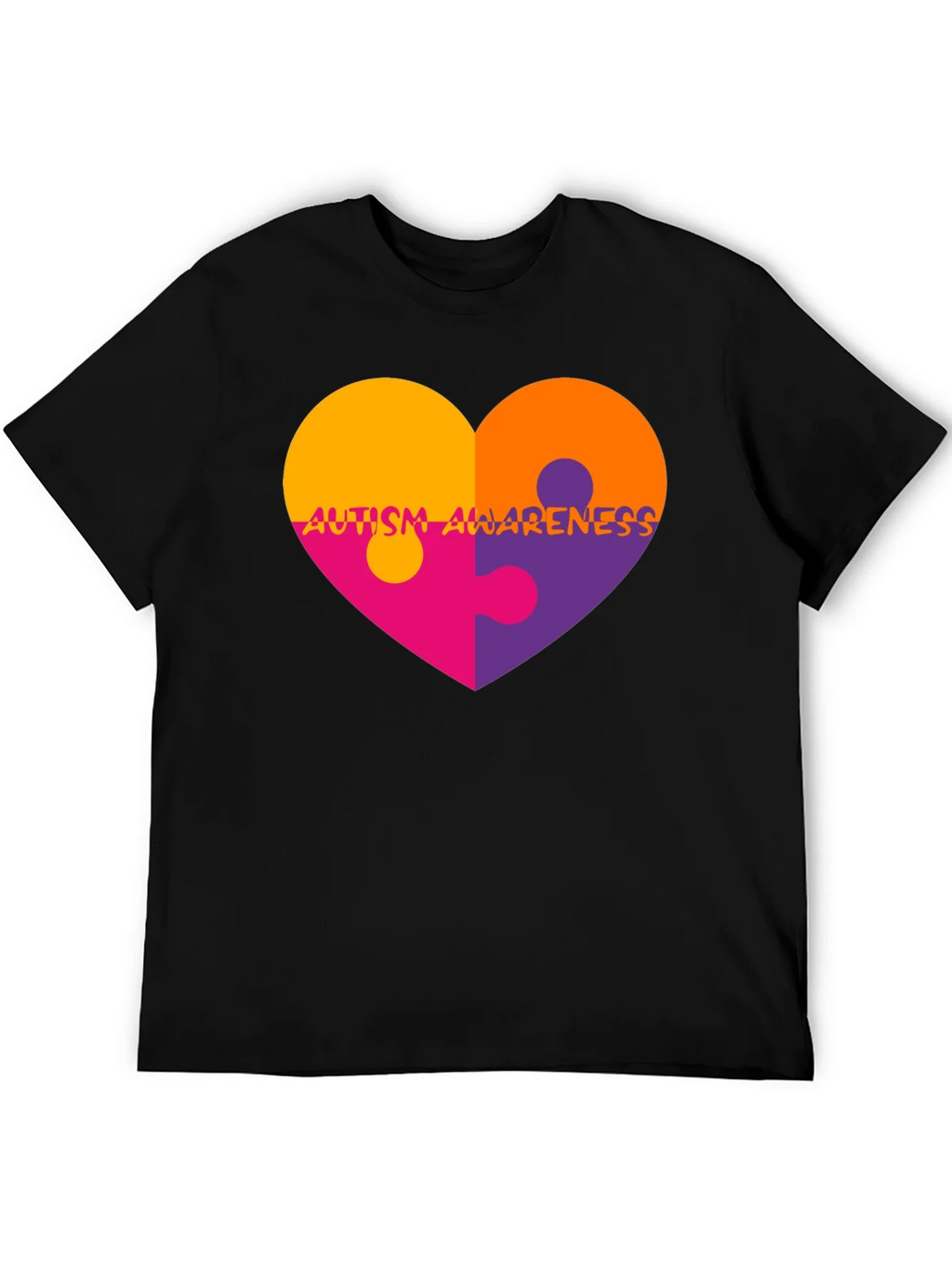 Autism Awareness Heart Puzzle T-Shirt product image 8
