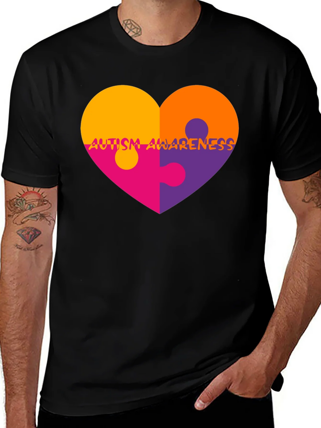 Autism Awareness Heart Puzzle T-Shirt product image 1